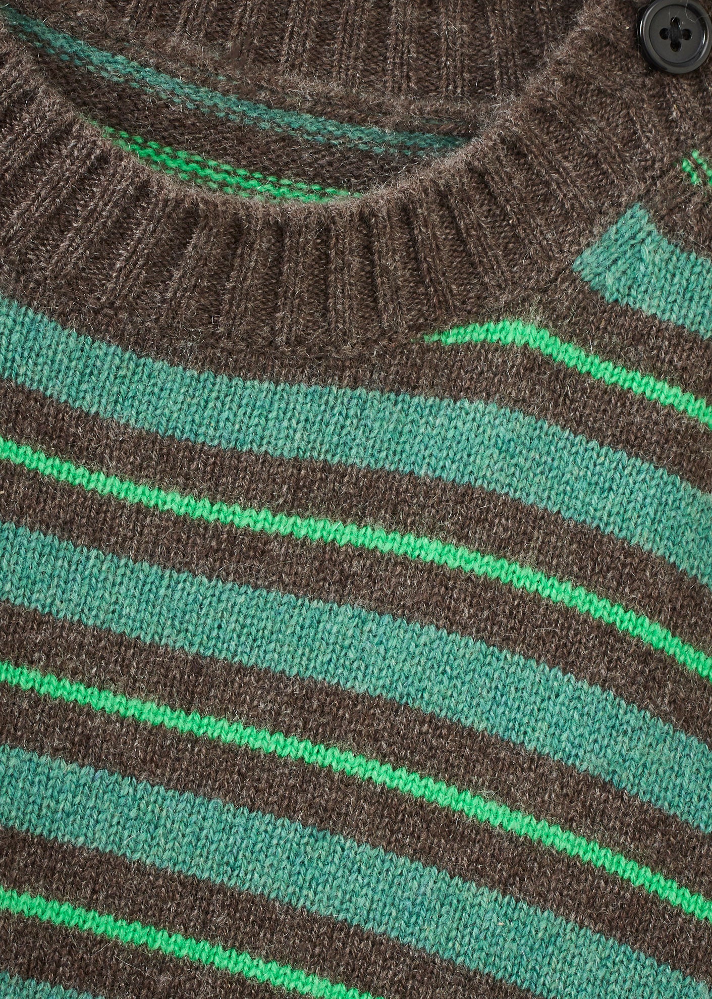 CHESTER CHILDREN'S CASHMERE JUMPER - SAGE GREEN & BARK STRIPE