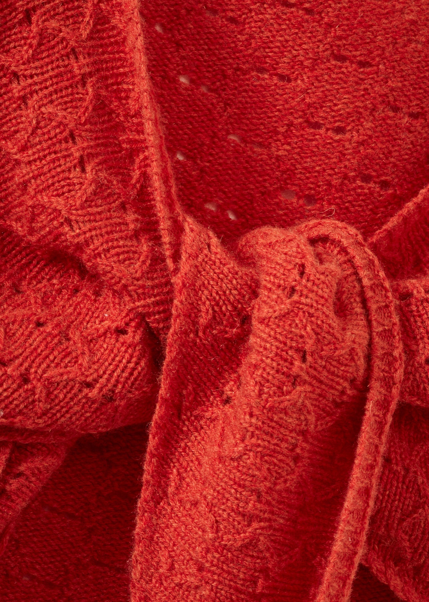 LOTTE CHILDREN'S WOOL POINTELLE SCARF - MARIGOLD