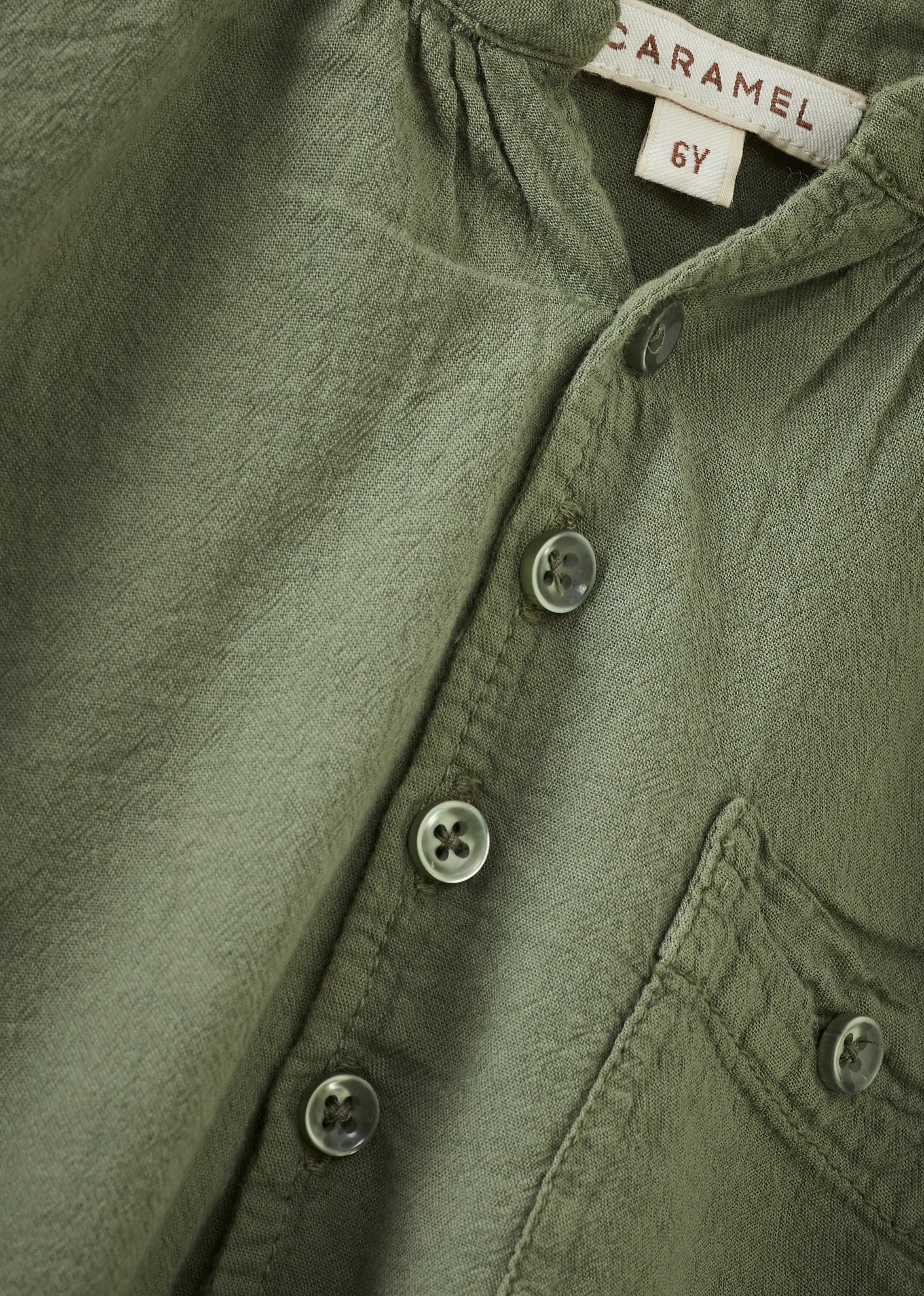 ADONIS CHILDREN'S COTTON SHIRT - KHAKI