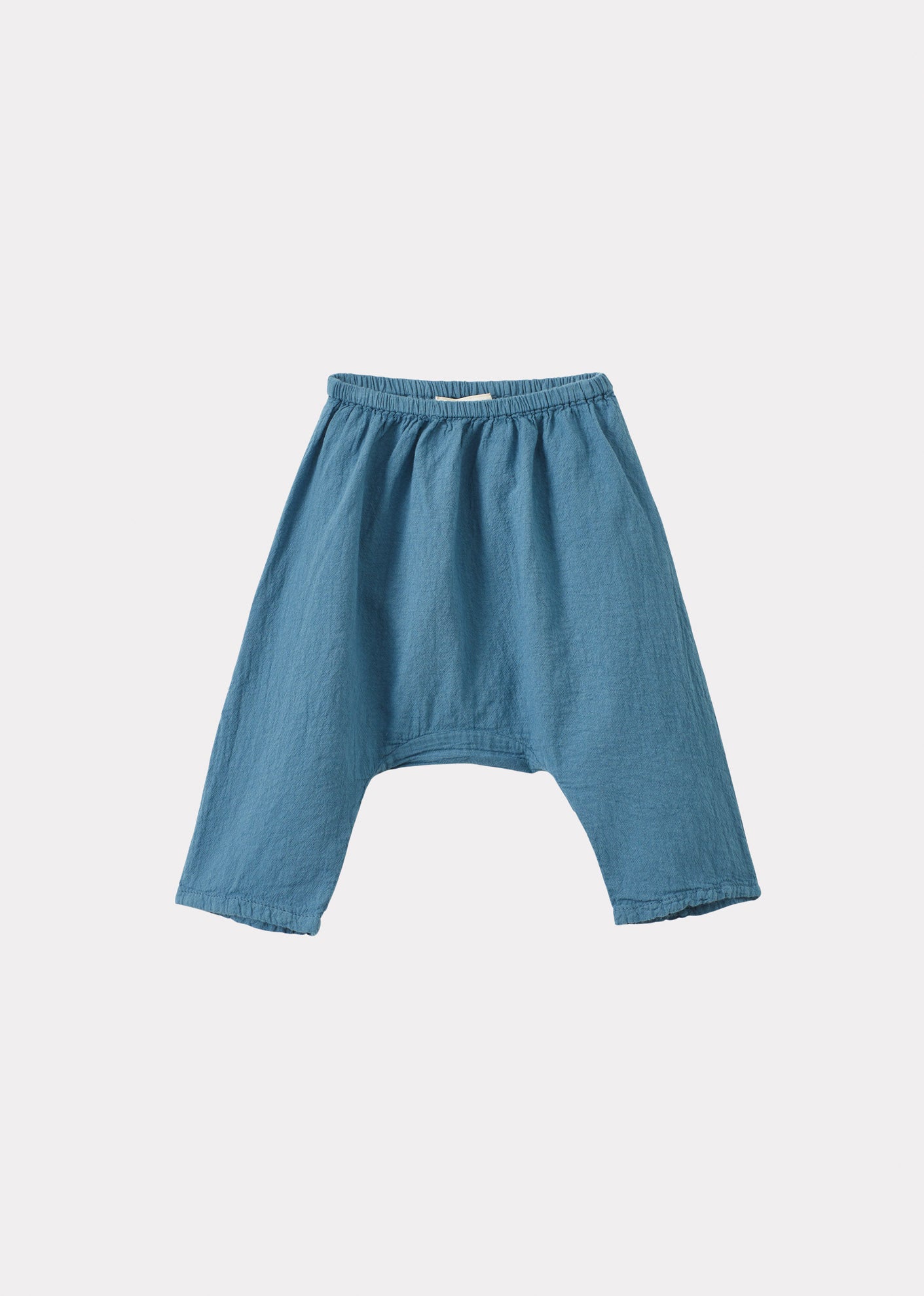 BAMBOO BABY SHIRT AND TROUSERS SET - UNIFORM BLUE