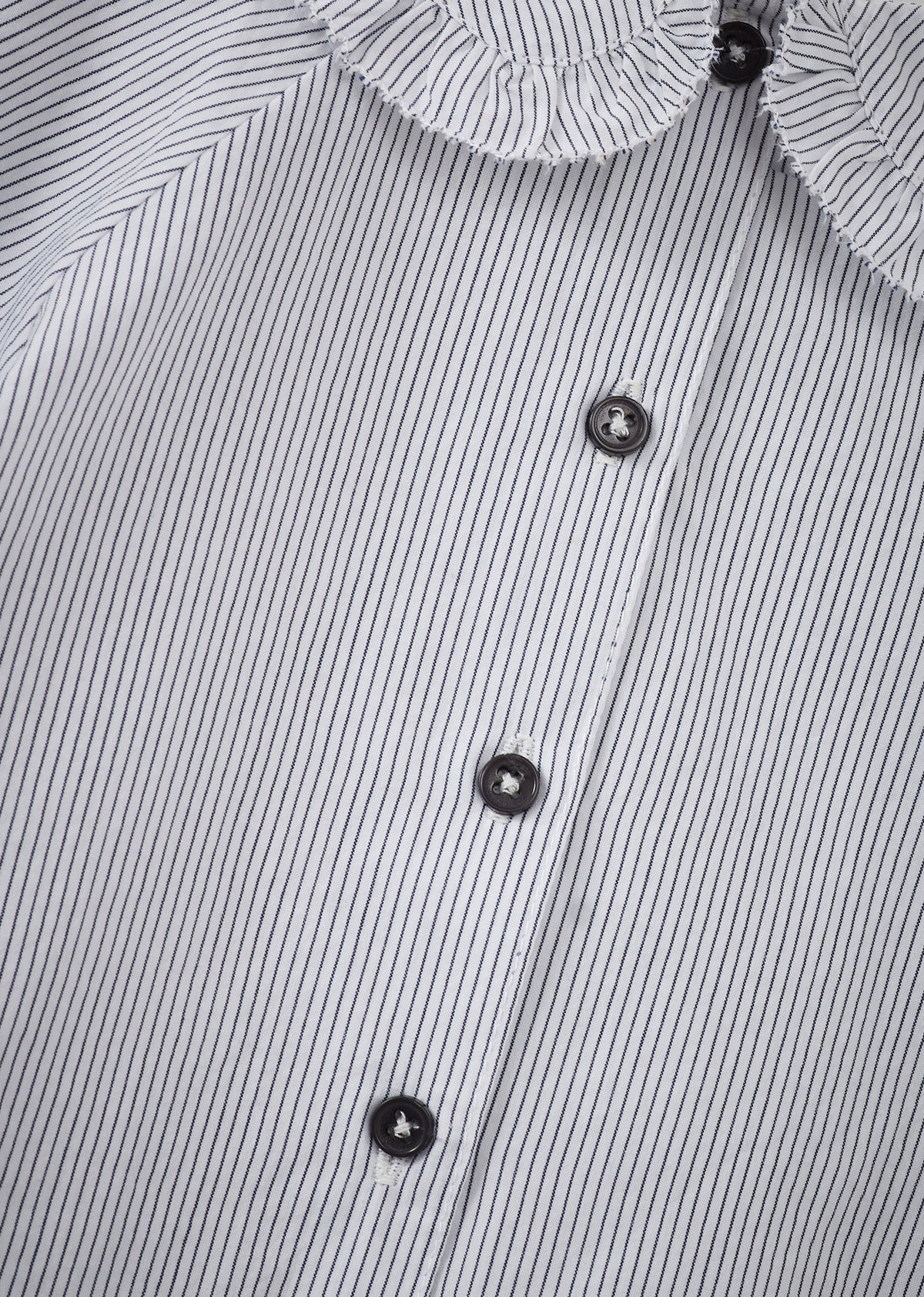 HARPER BABY COTTON BLOUSE - CHARCOAL PINSTRIPE