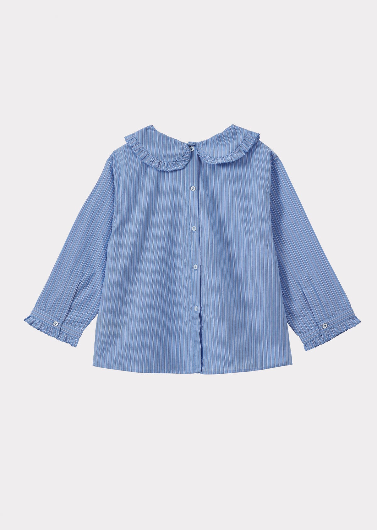 HARPER CHILDREN'S COTTON BLOUSE - BLUE STRIPE