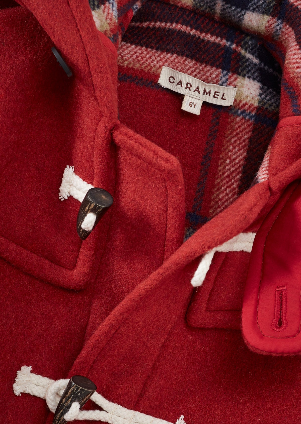 TEDDY CHILDREN'S WOOL DUFFLE COAT - BURNT ORANGE