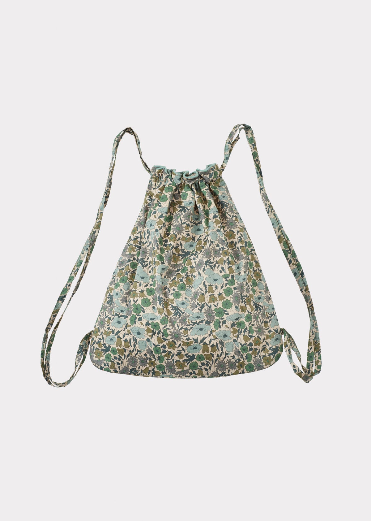 DRAWSTRING CHILDREN'S COTTON BACKPACK - LIBERTY POPPY & DAISY