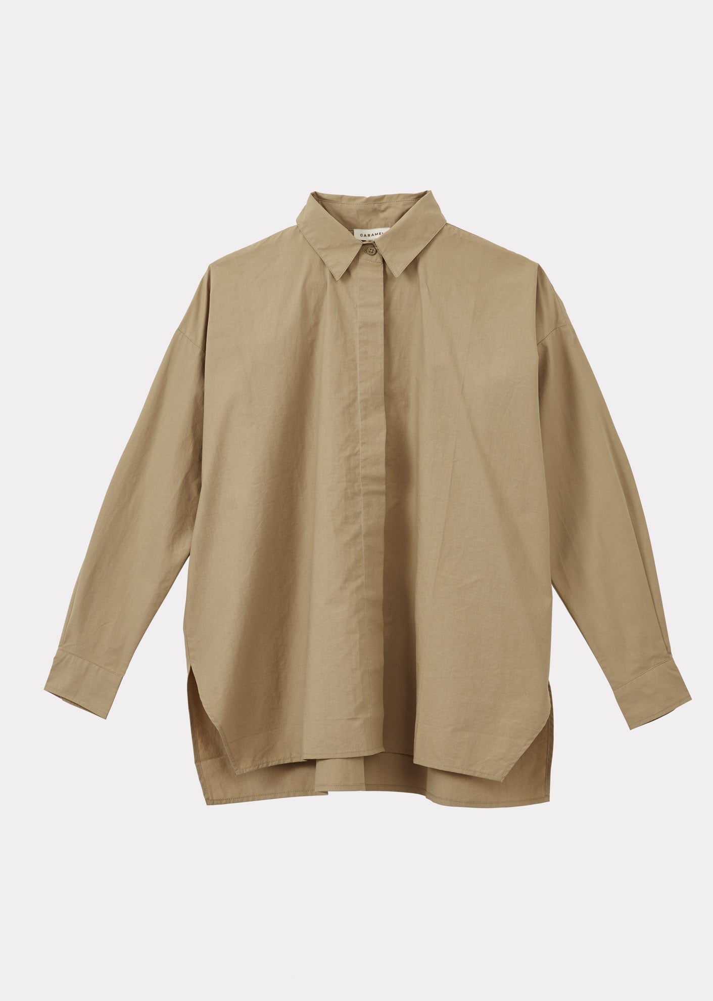 WOMAN A-LINE SHIRT - BROWN