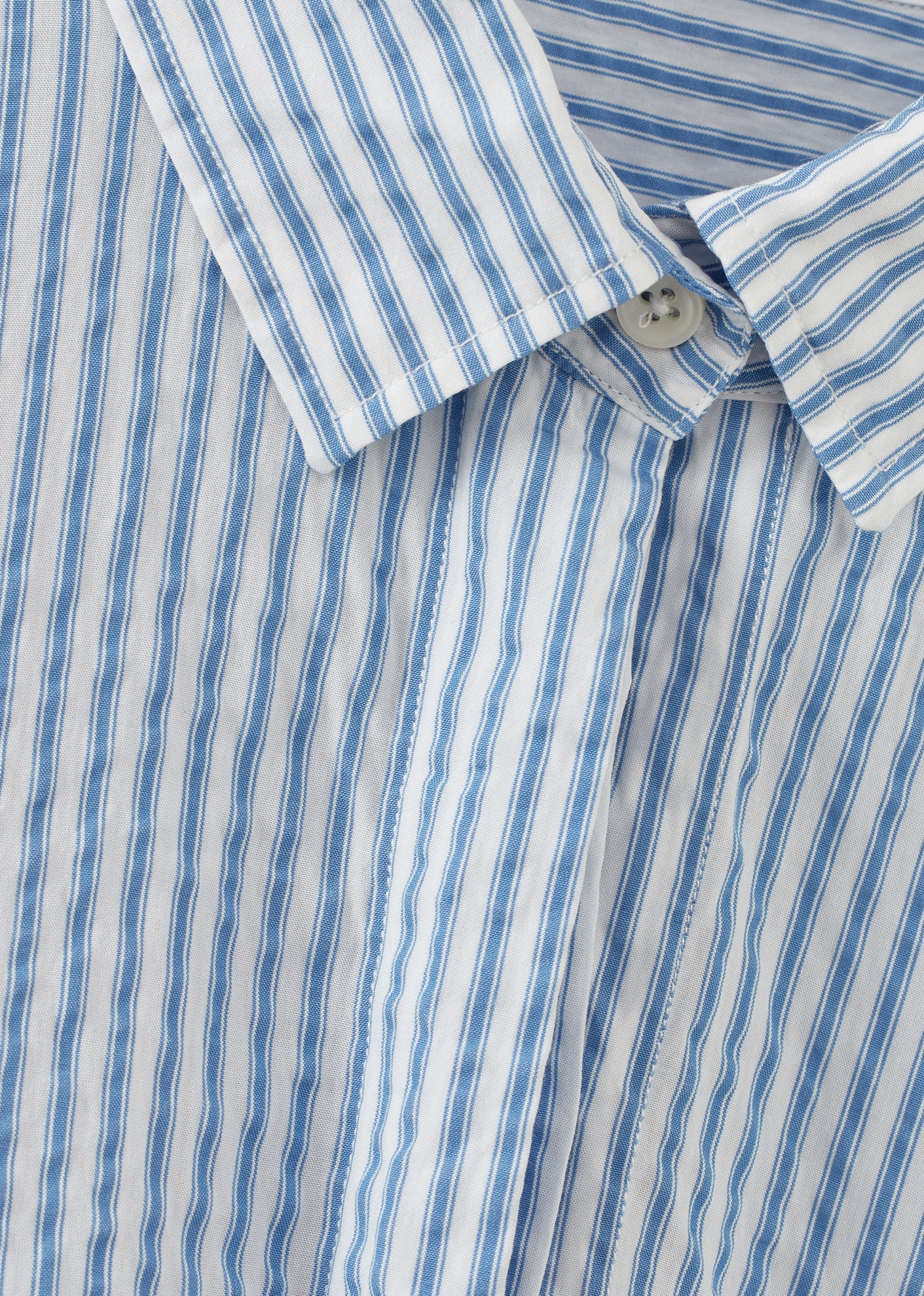 WOMEN'S A-LINE SHIRT - NAVY BLUE STRIPE