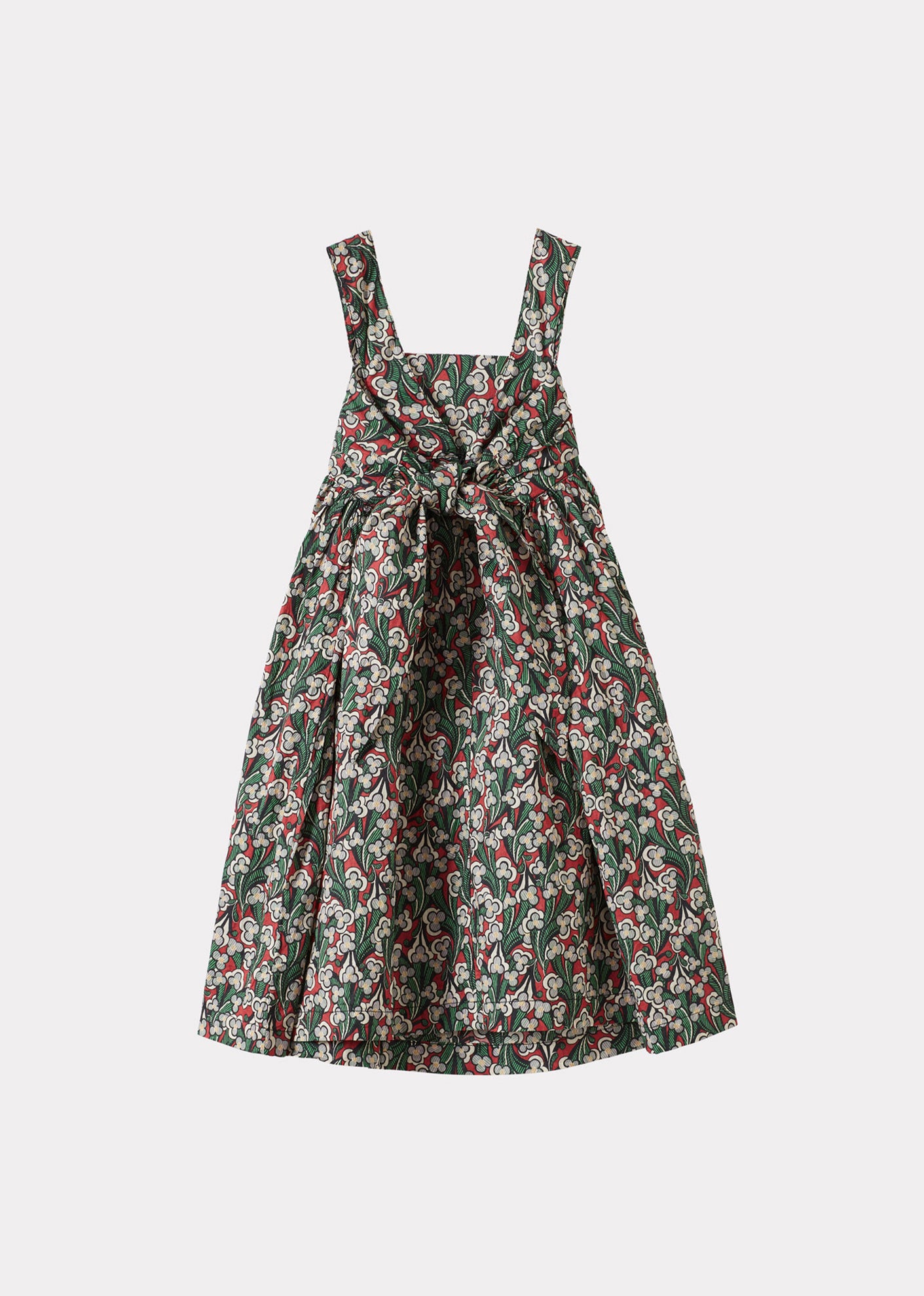 Caramel Luxury Abelia Girl'S Cotton Dress - Liberty Laith Print