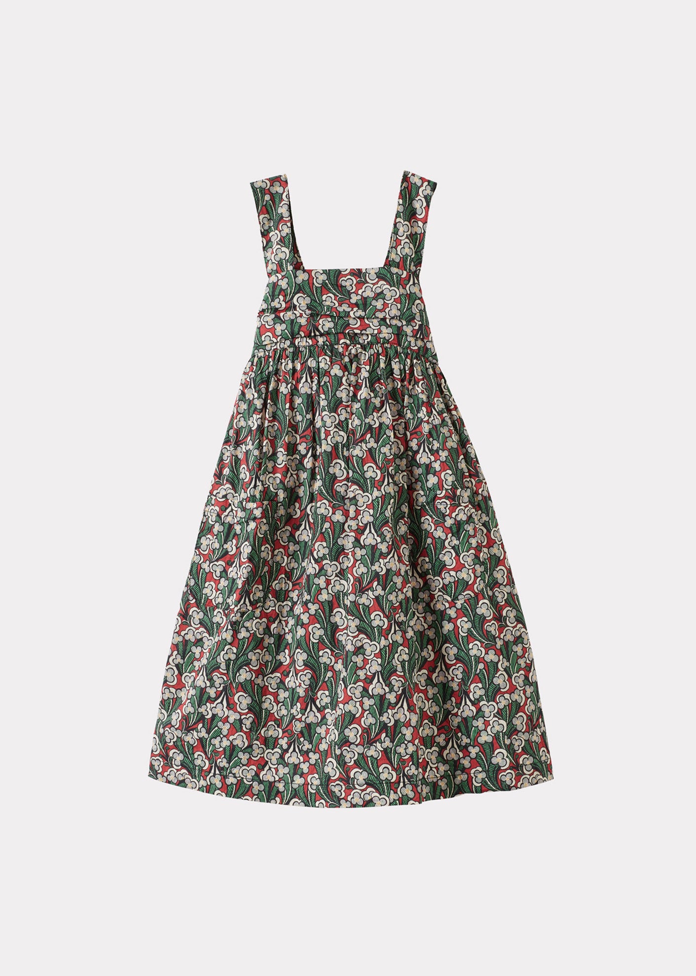Caramel Luxury Abelia Girl'S Cotton Dress - Liberty Laith Print