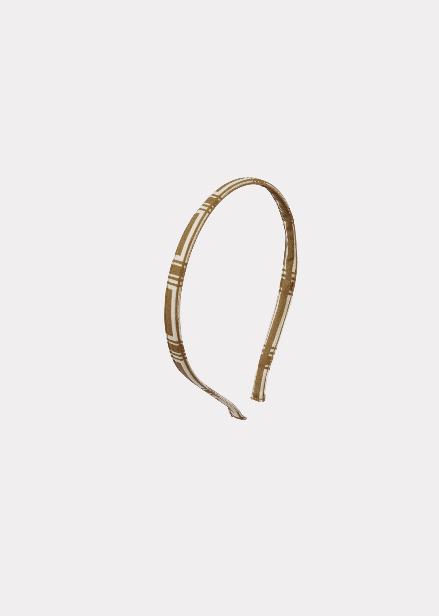 ALICE COTTON HEADBAND - BROWN GEO PRINT