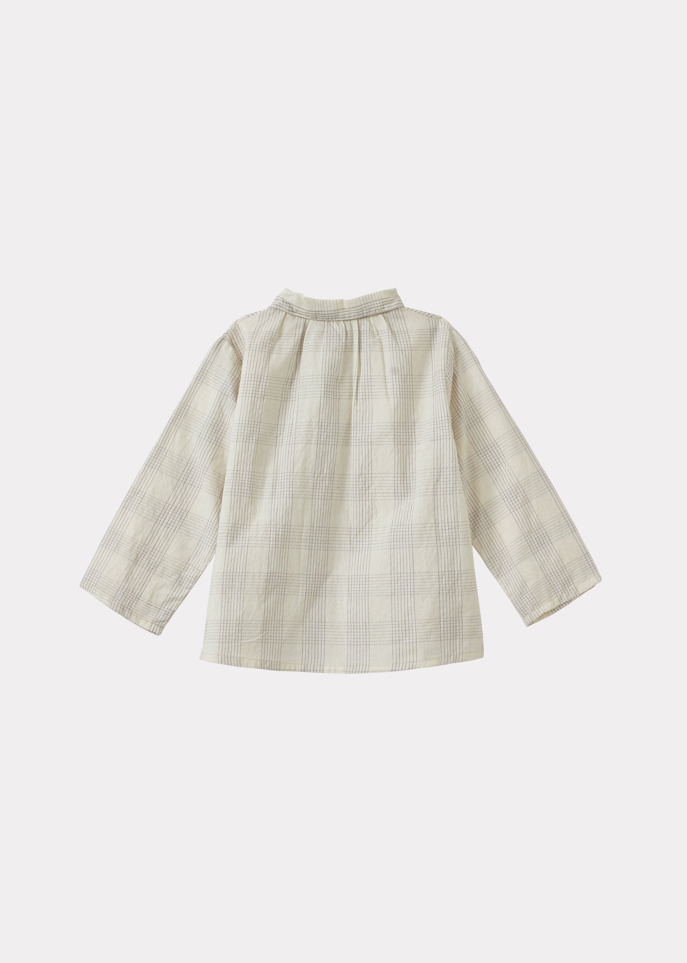 ALOE BABY SHIRT - WHITE / BLACK CHECK