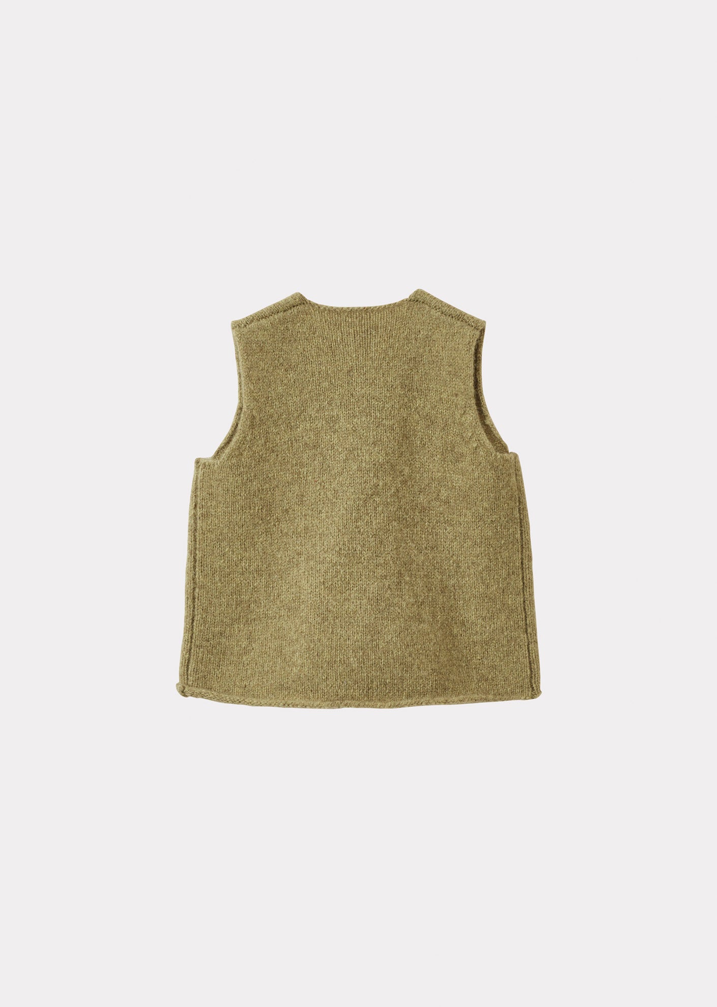 ANSEL BABY WOOL VEST - OLIVE
