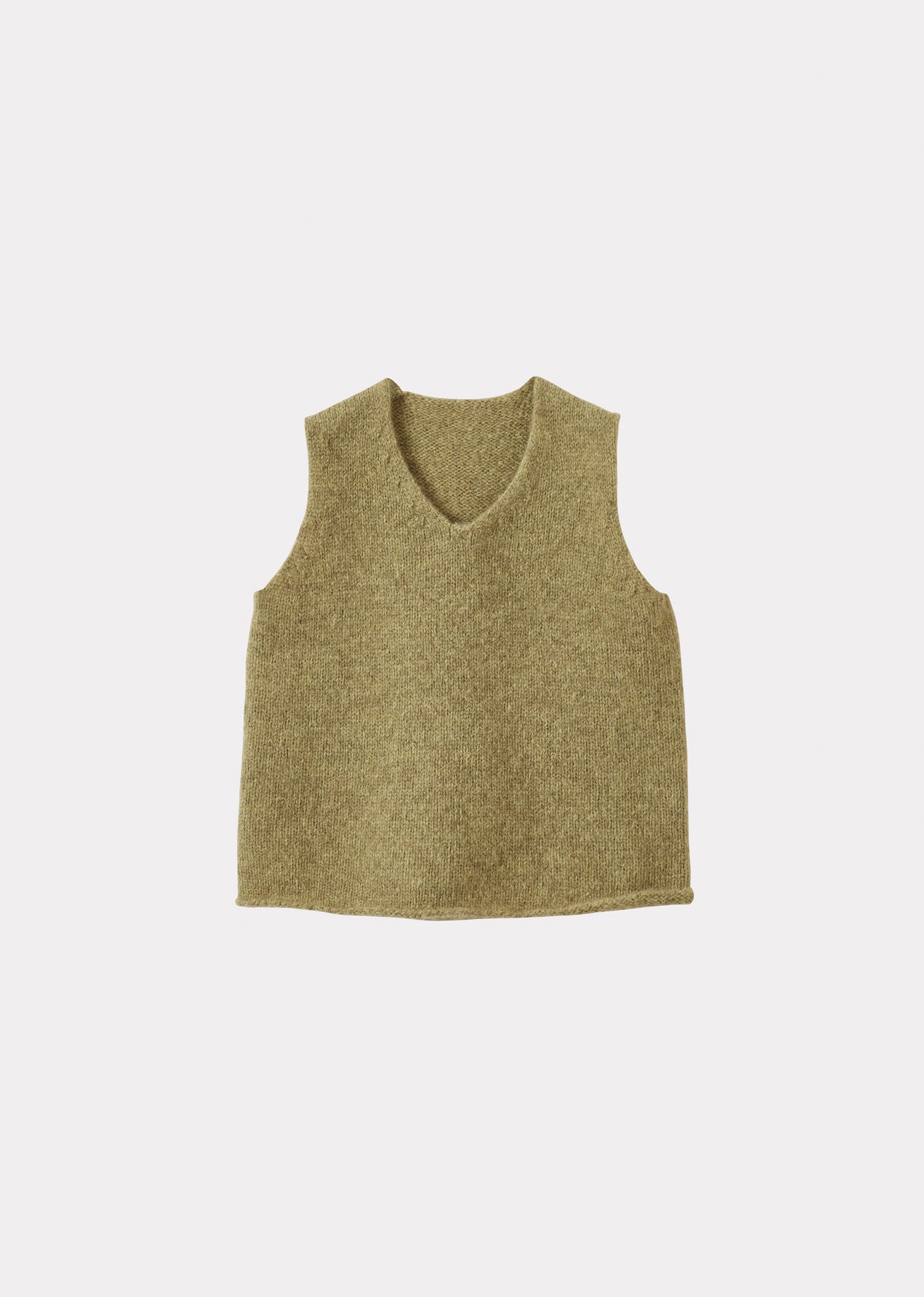 ANSEL BABY WOOL VEST - OLIVE