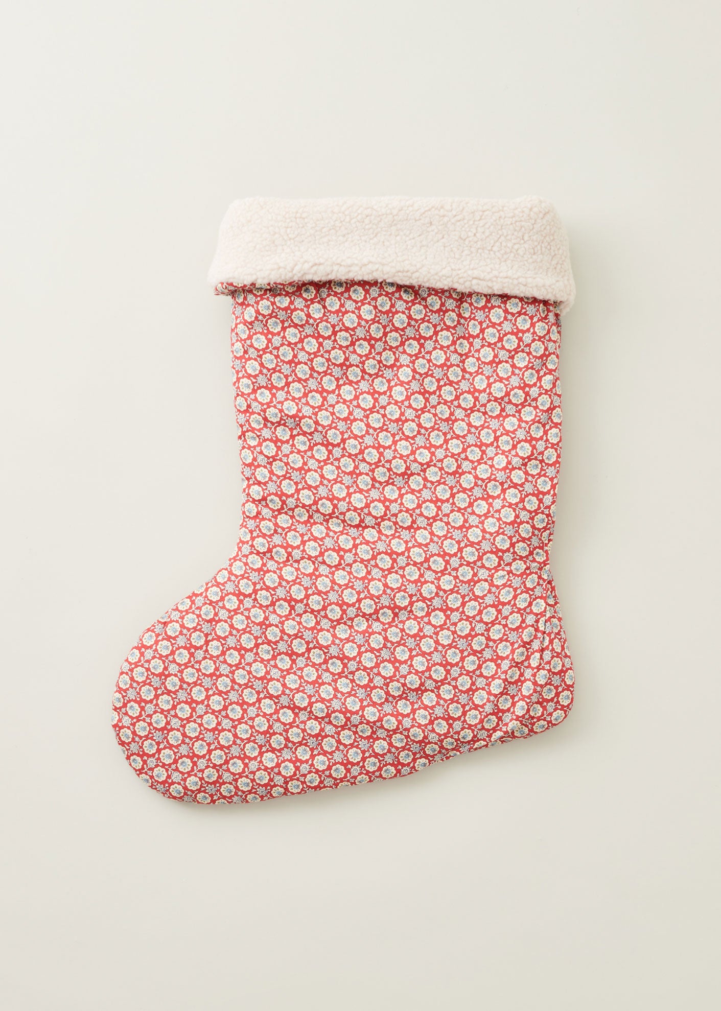 CHRISTMAS STOCKING - RED FLORAL
