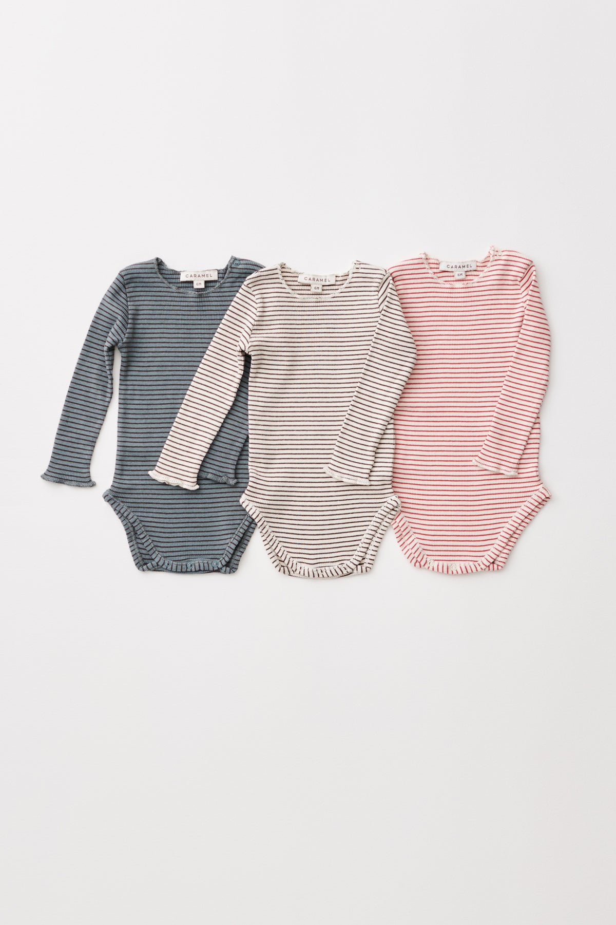 HANAU BABY COTTON ROMPER - REDCURRANT / CREAM