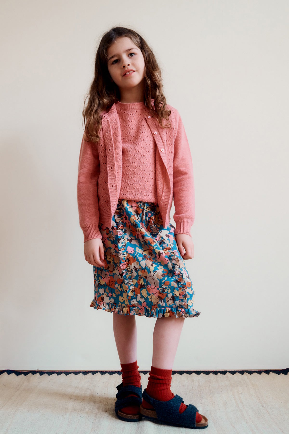 MOCHO CHILDREN'S CASHMERE VEST - PINK