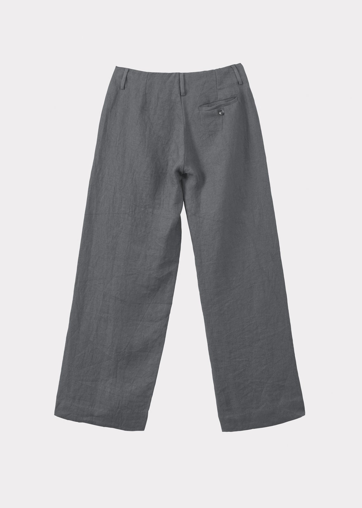 WOMEN'S WIDE LEG LINEN TROUSERS - PETROL