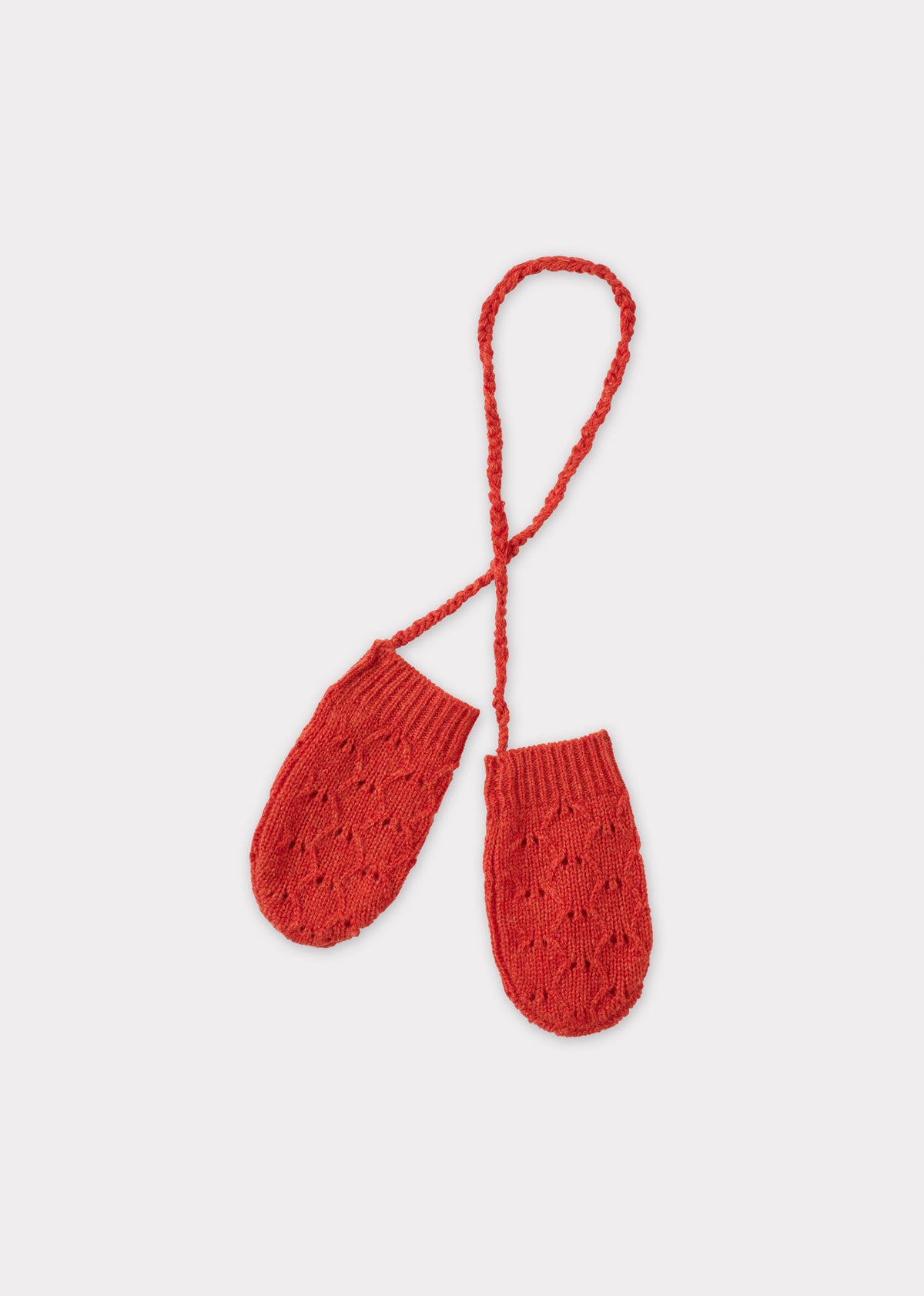 APO BABY WOOL & CASHMERE POINTELLE MITTENS - MARIGOLD