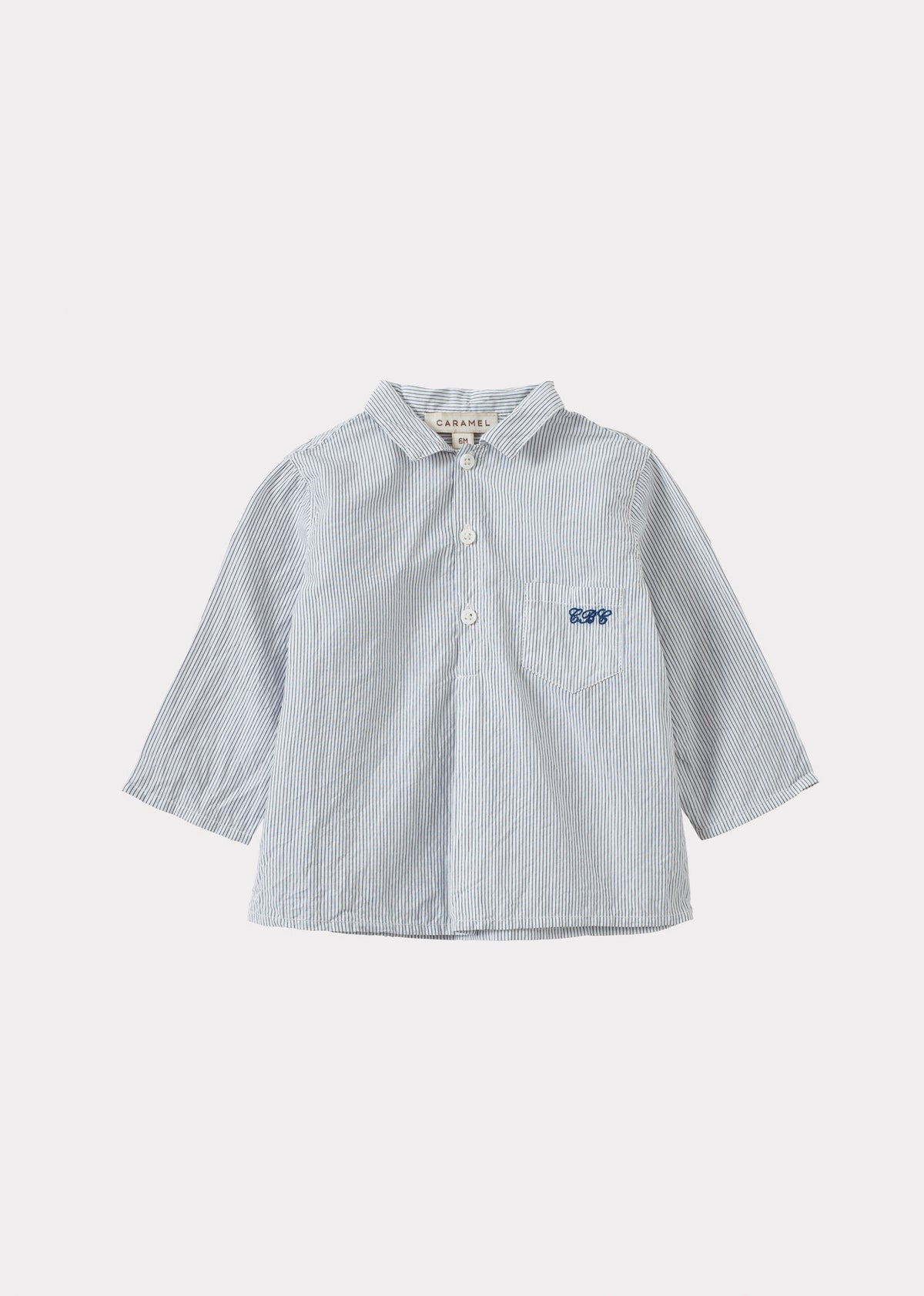BULLSHARK BABY COTTON SHIRT - CHARCOAL PINSTRIPE