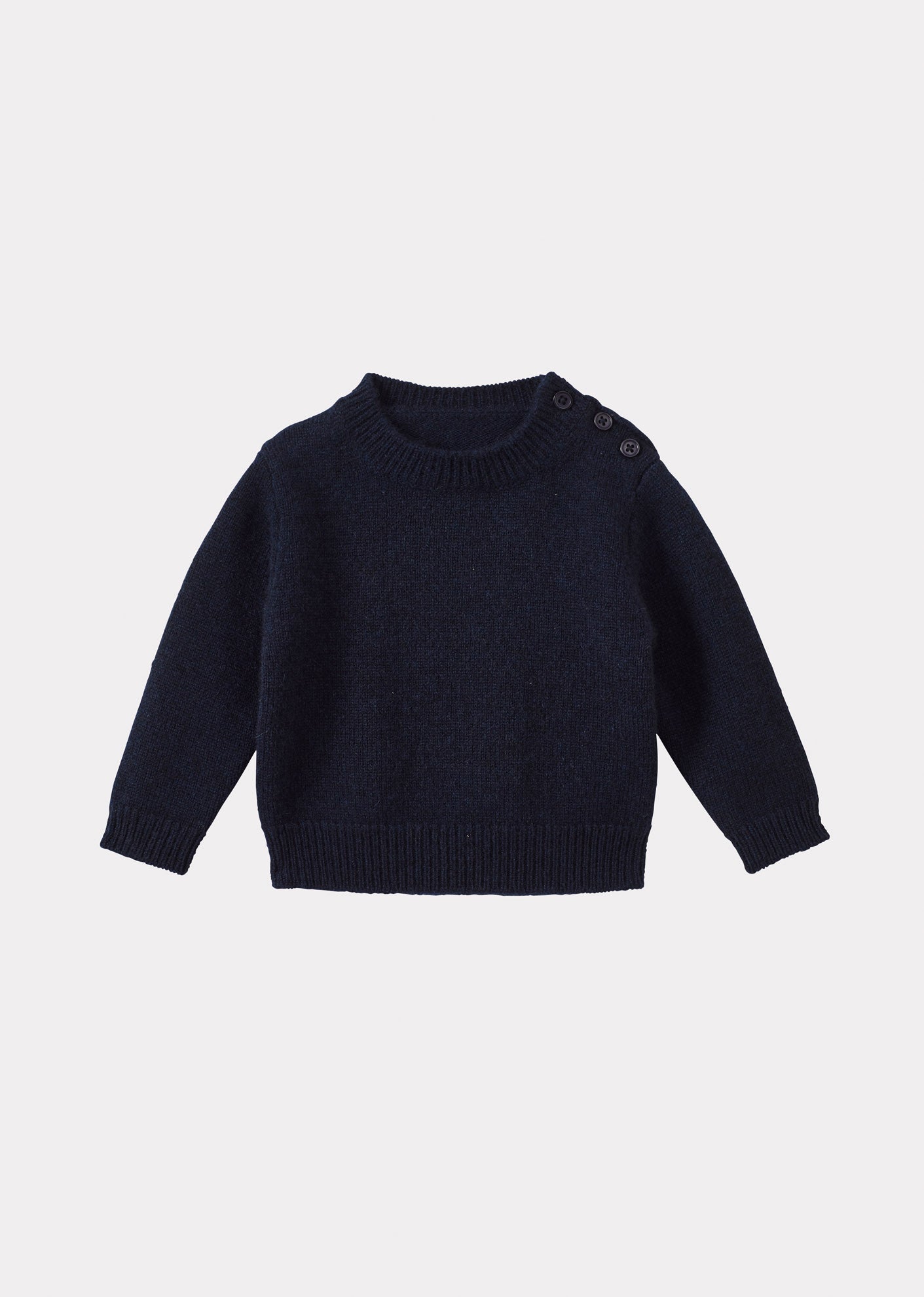 CHESTER BABY CASHMERE JUMPER - NAVY