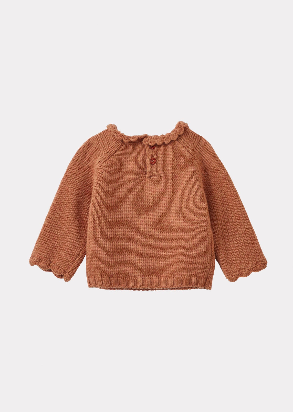 EDITH BABY MERINO WOOL JUMPER - APRICOT