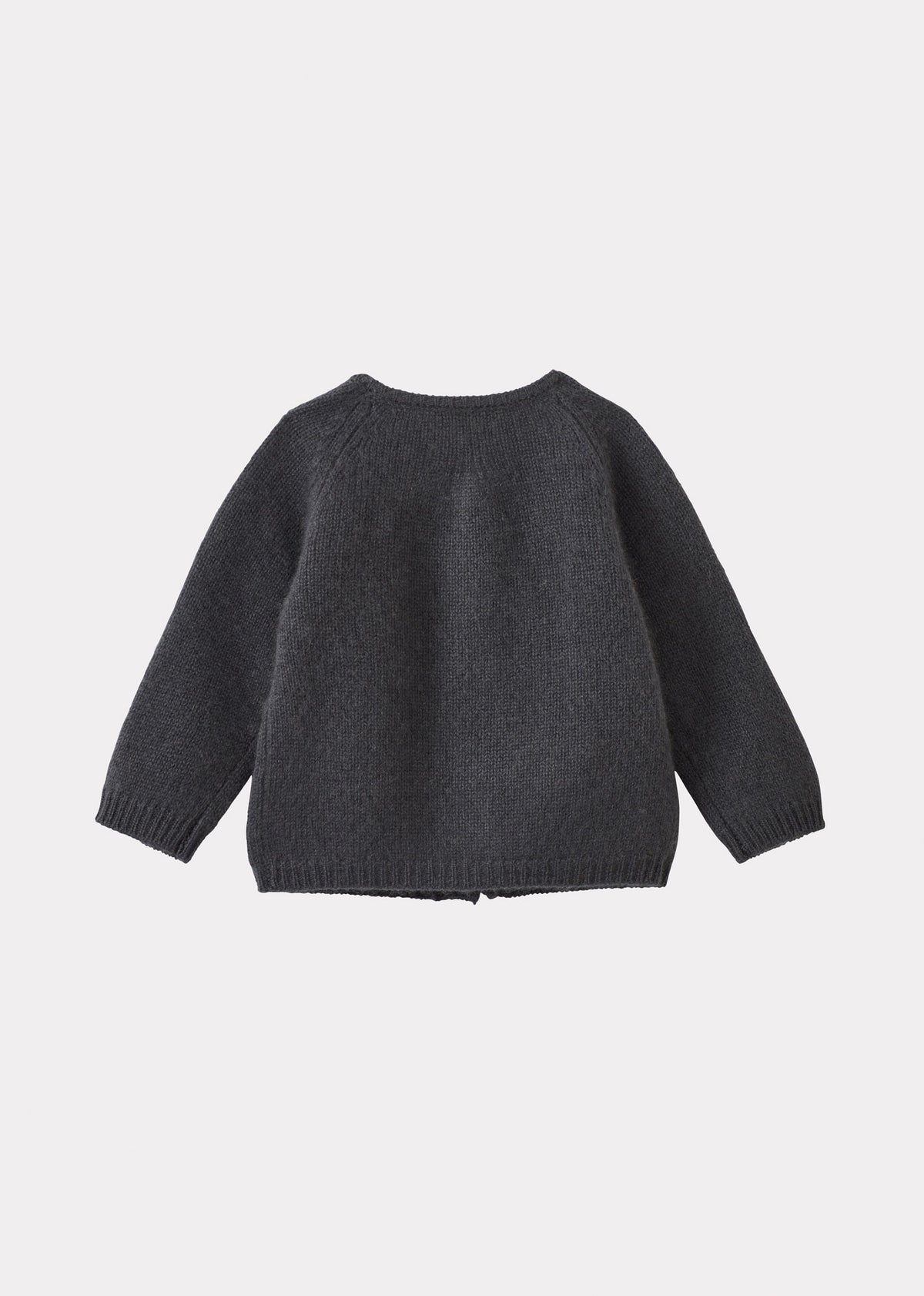 ROSA BABY CASHMERE CARDIGAN - CHARCOAL