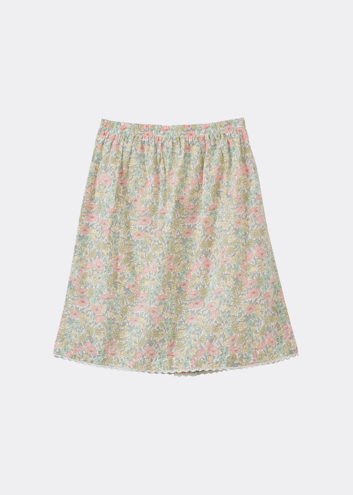 BELLA GIRL'S COTTON TANA LAWN SKIRT - LIBERTY POPPY AND DAISY PRINT