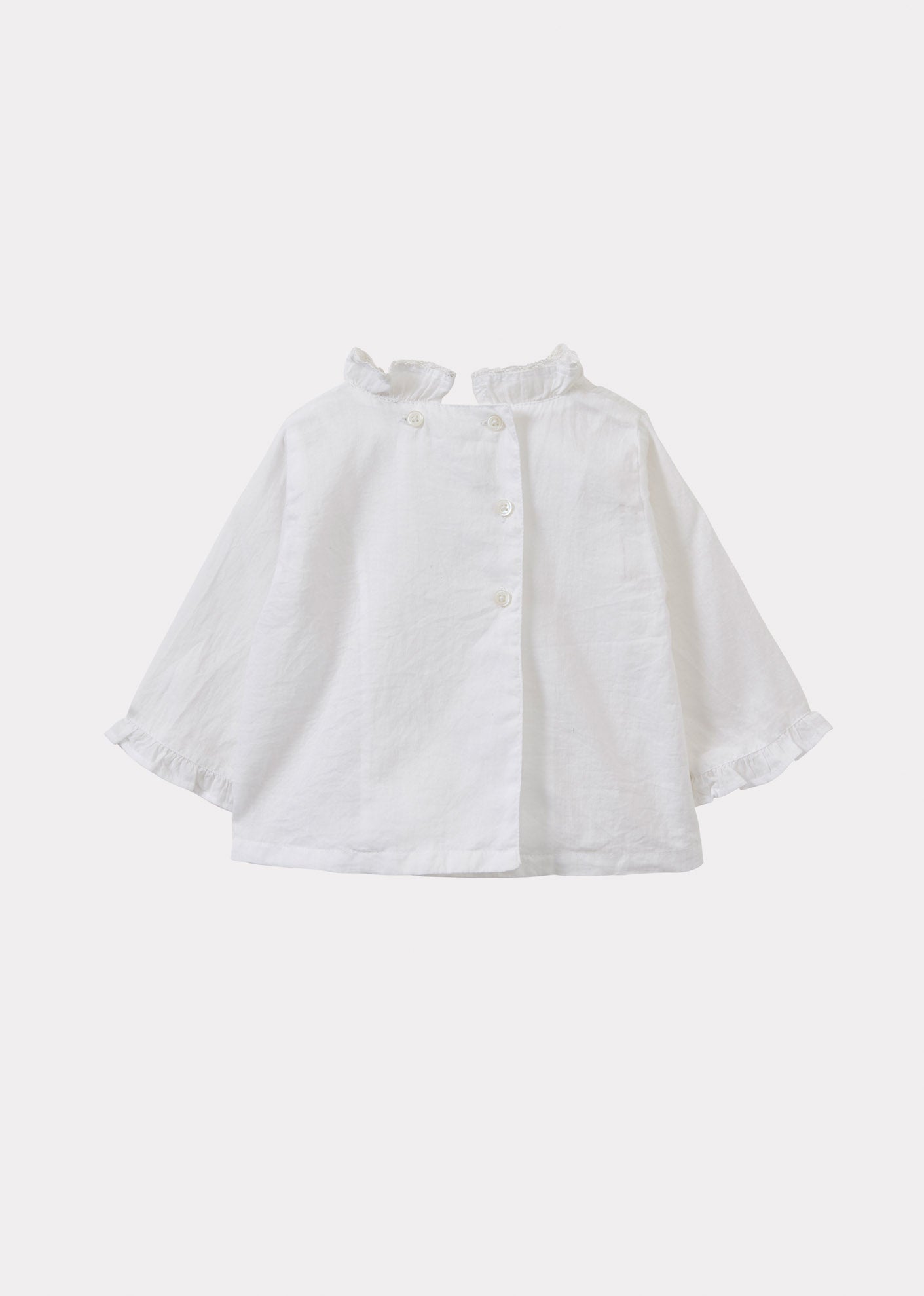 BLOSSOM BABY COTTON VOILE TOP - WHITE
