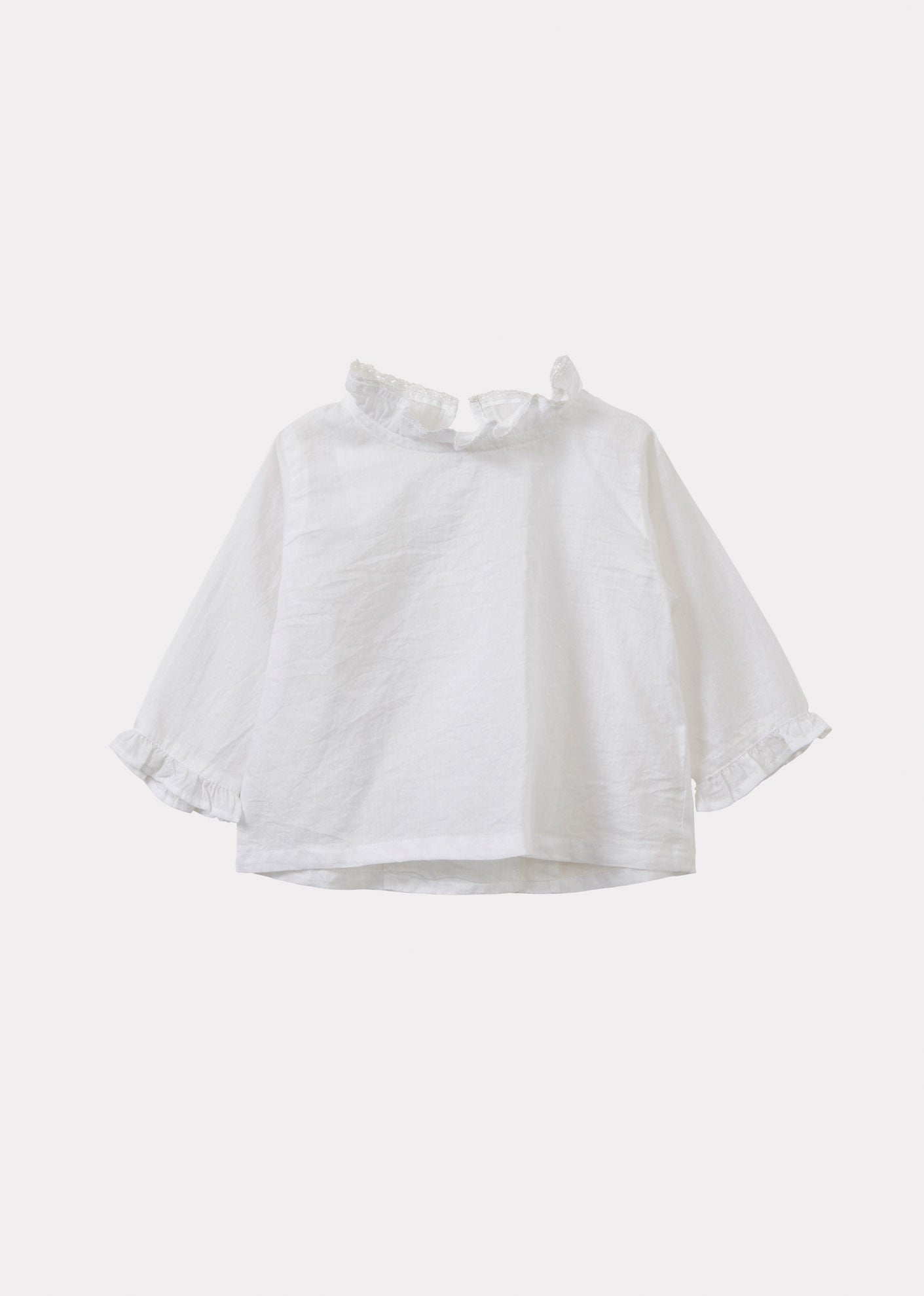 BLOSSOM BABY COTTON VOILE TOP - WHITE