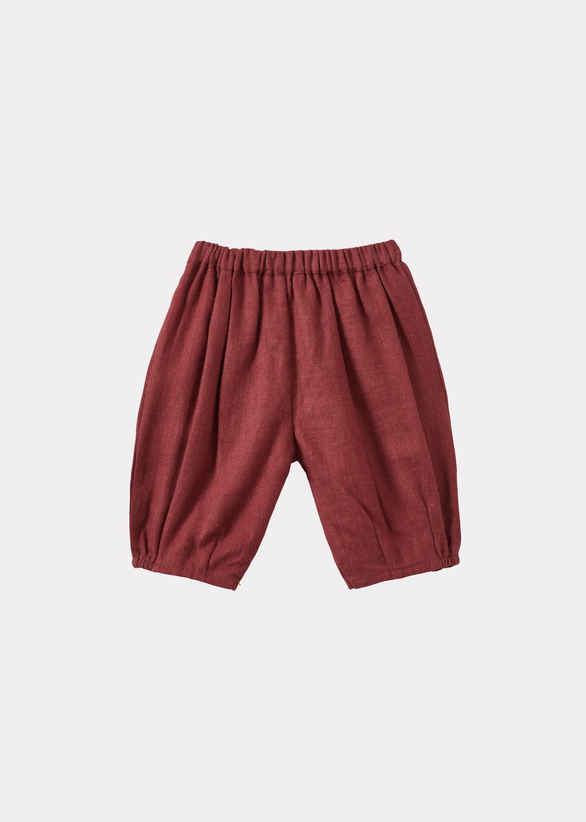 BOBBY BABY LINEN TROUSERS - BERRY