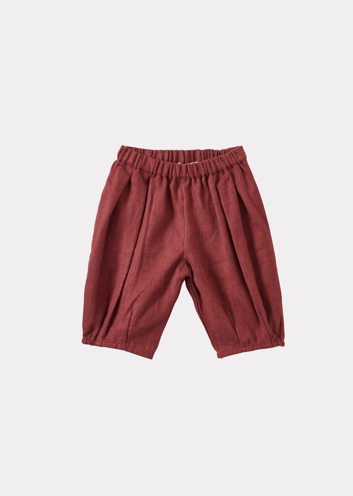 BOBBY BABY LINEN TROUSERS - BERRY
