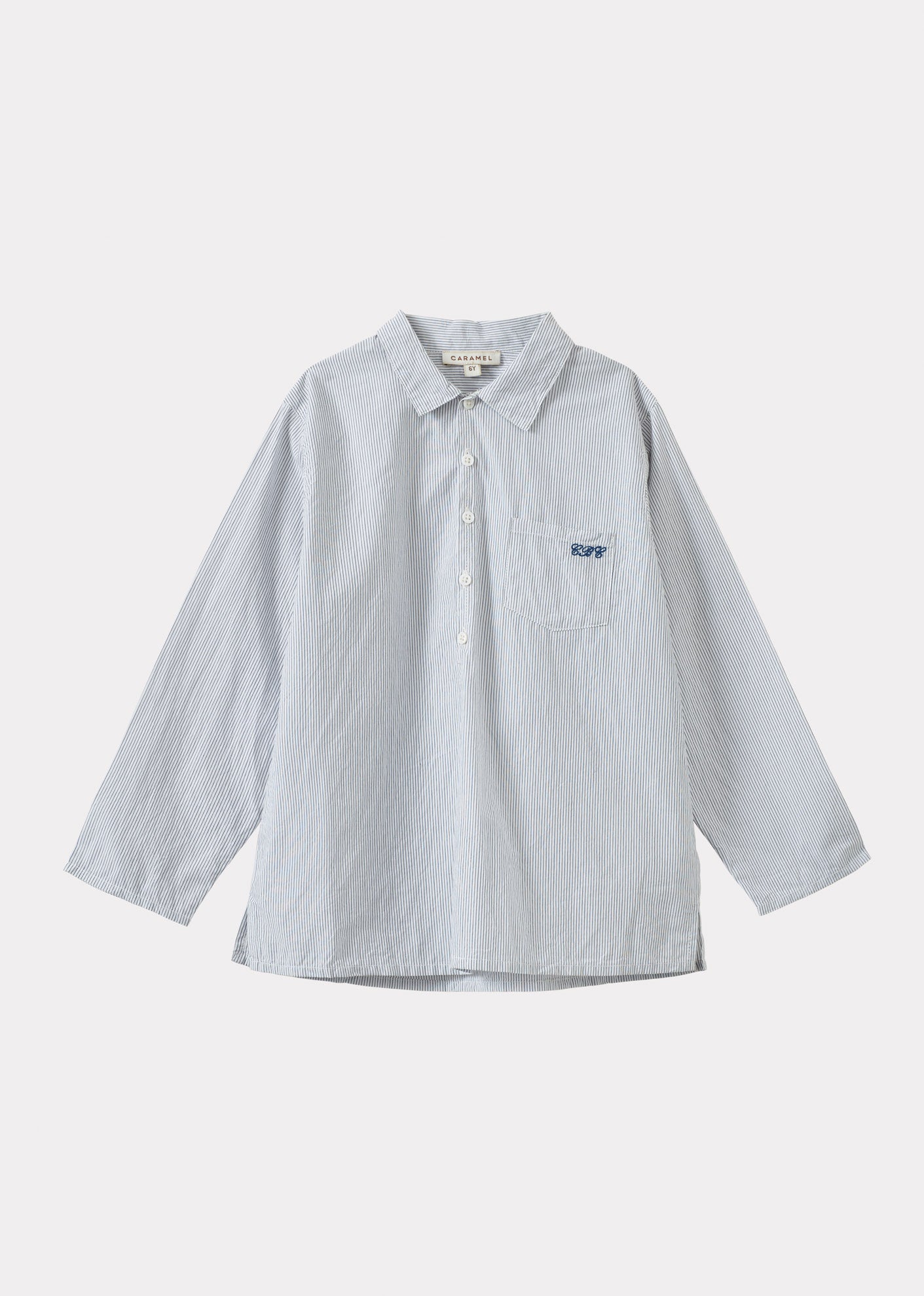 BULLSHARK CHILDREN'S COTTON SHIRT - CHARCOAL PINSTRIPE