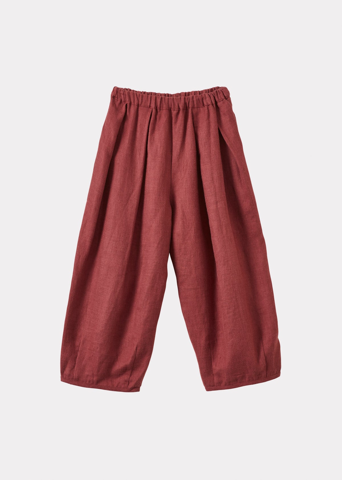BOBBY CHILDREN'S LINEN TROUSERS - BERRY