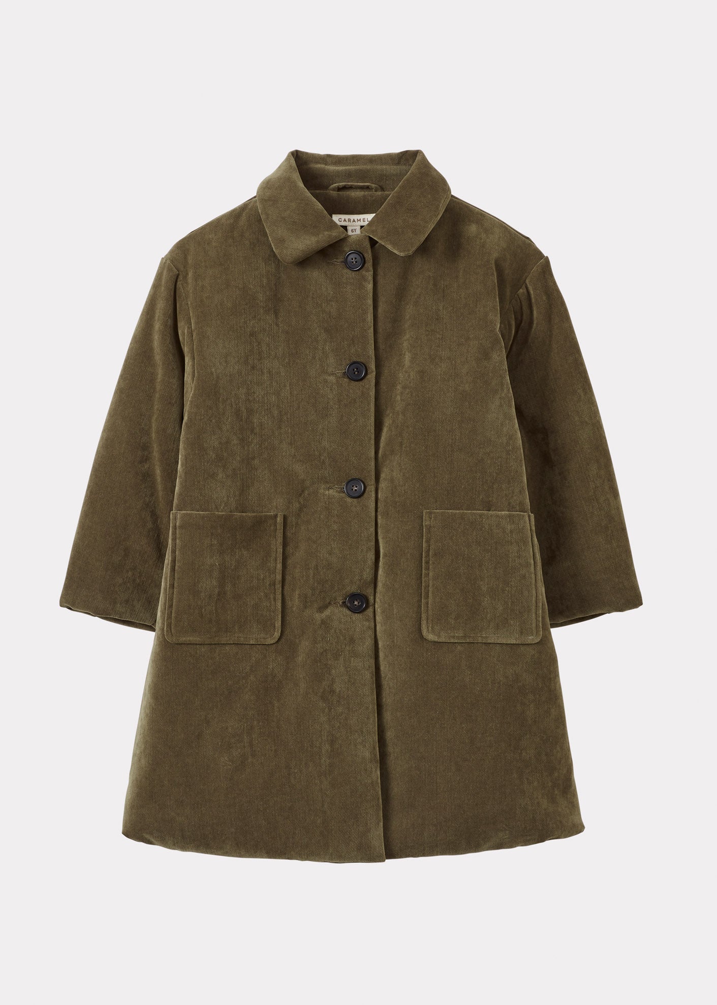 CAMBRIDGE CHILDREN'S VELVET COAT - GOLDEN GREEN