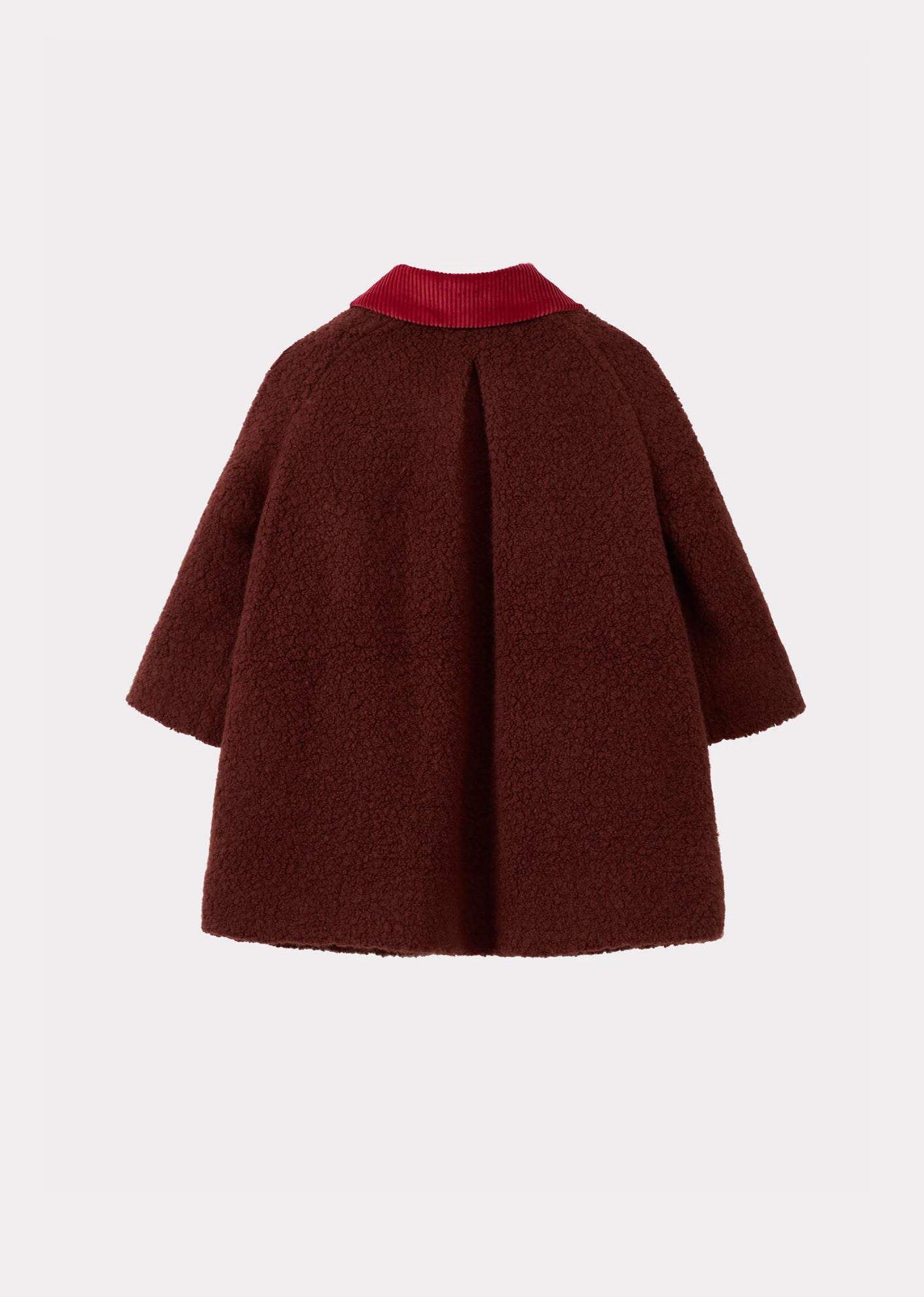 FELIX BABY WOOL COAT - BERRY BROWN