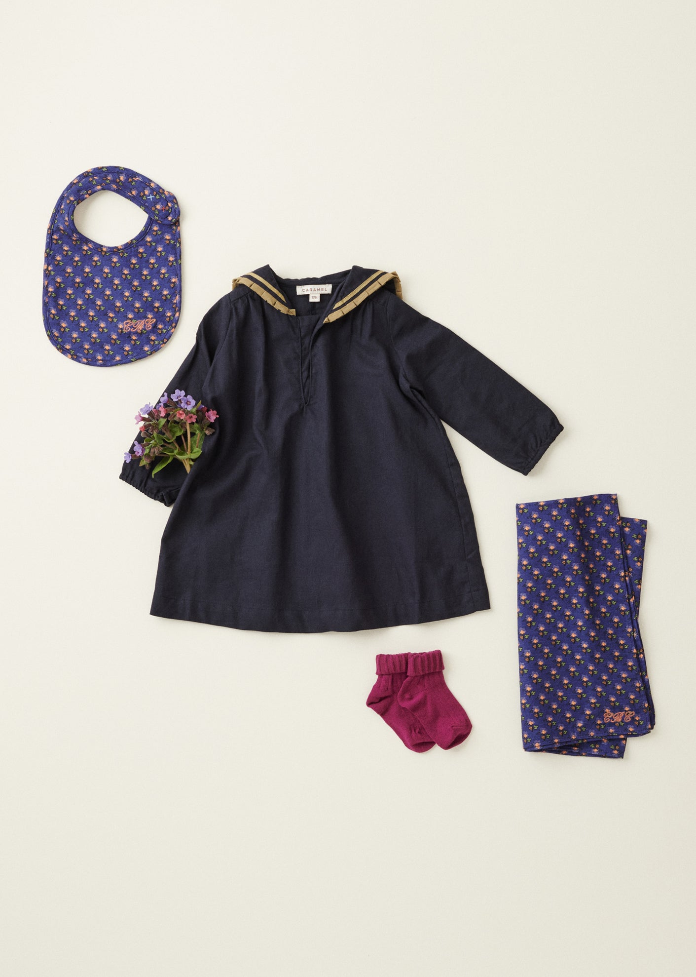 LAILA BABY DRESS - DARK NAVY