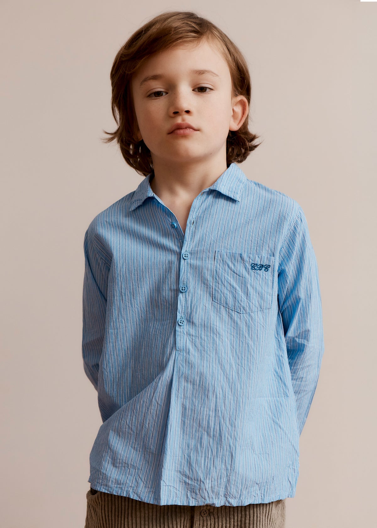 BULLSHARK CHILDREN'S COTTON SHIRT - BLUE STRIPE