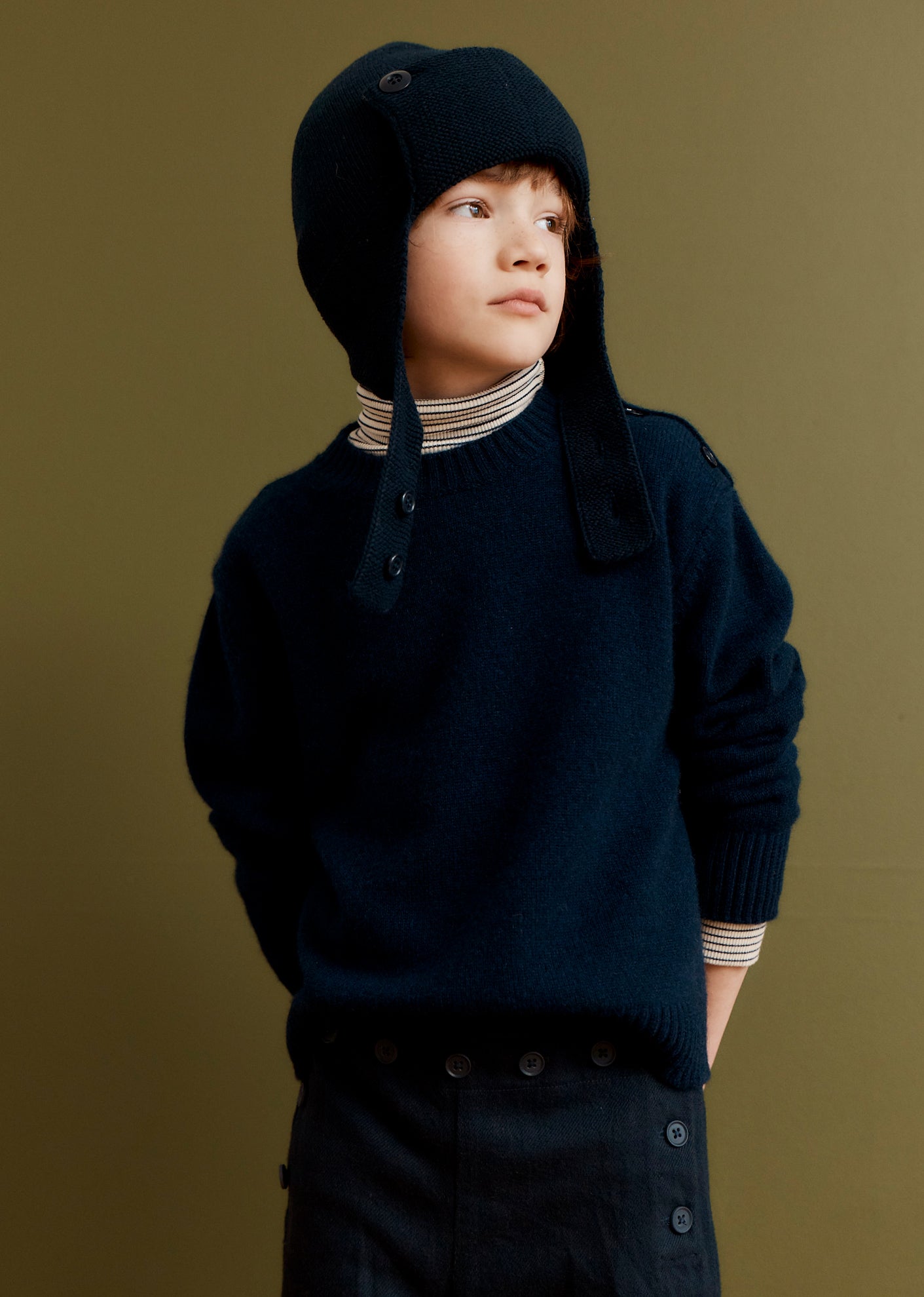 CHESTER CHILDREN'S CASHMERE JUMPER - NAVY