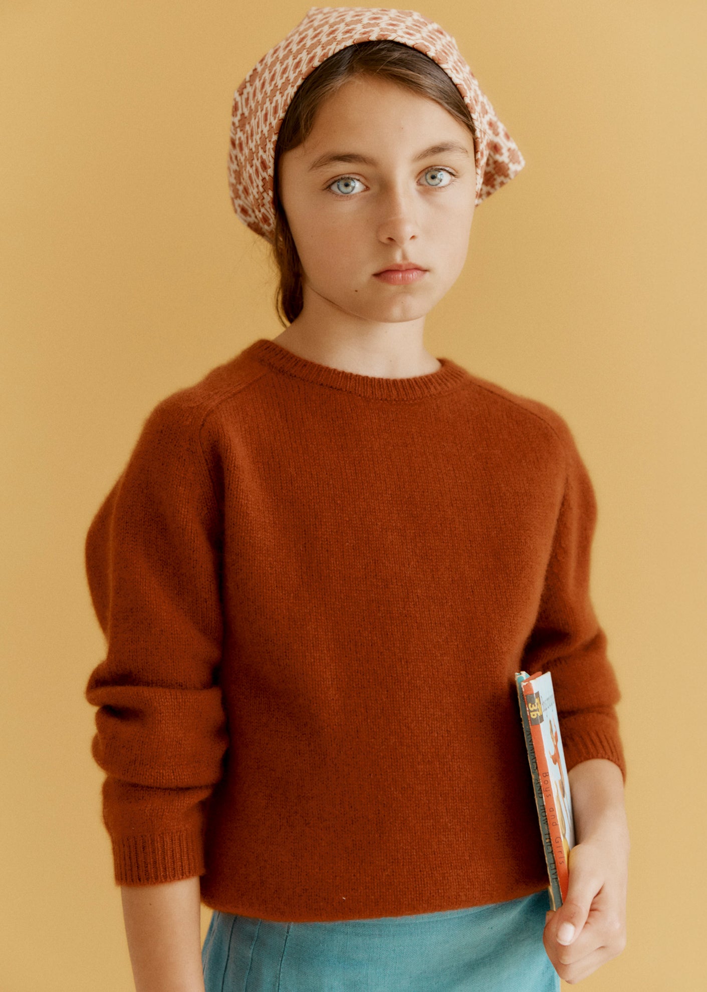 POA CHILDREN'S CASHMERE JUMPER - CINNAMON