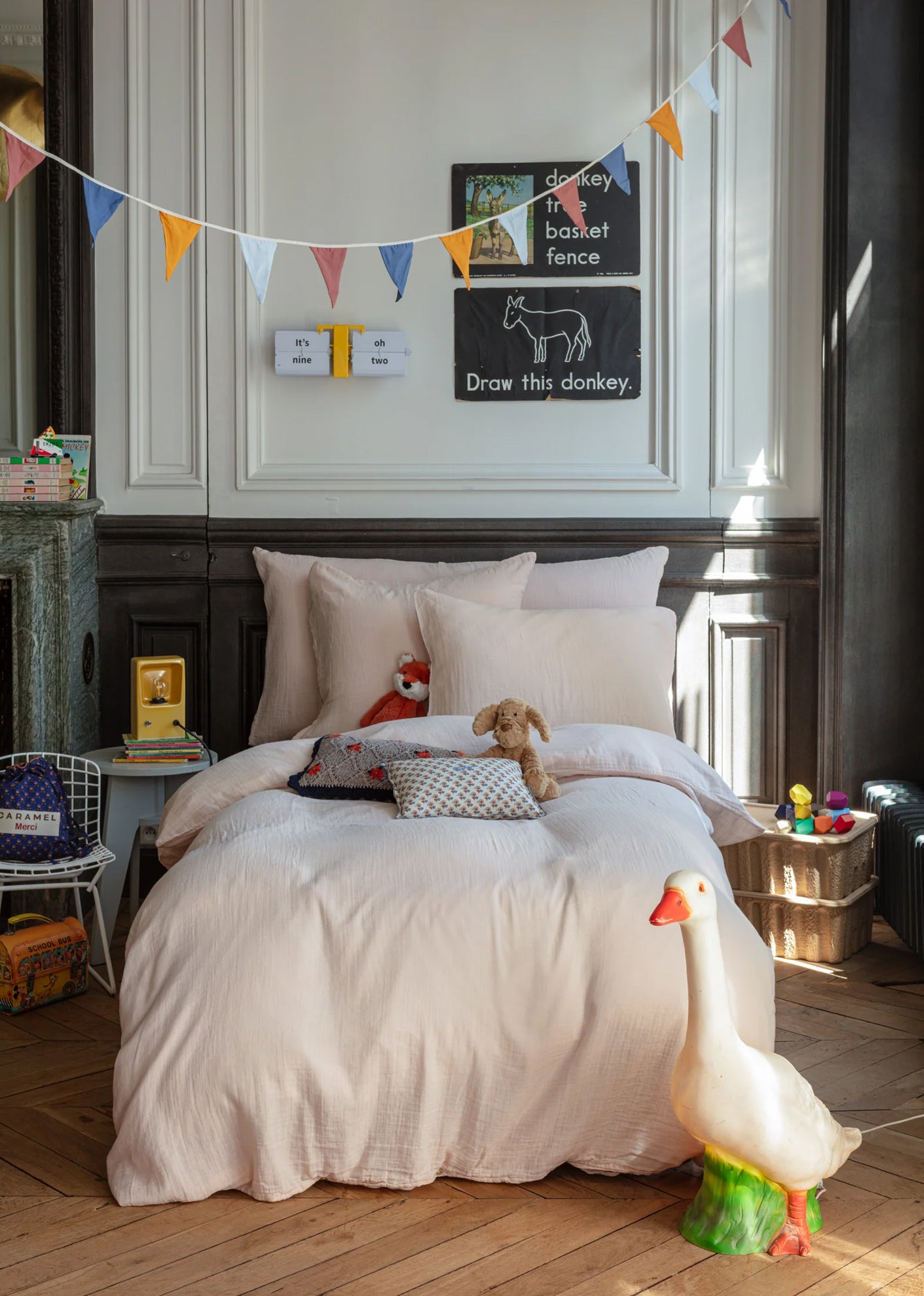 CHILD DUVET COVER 140 X 200 -MERCI - ROSE DE BAGATELLE