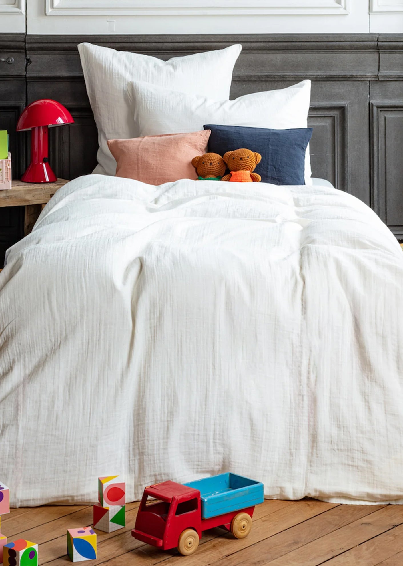 CHILD DUVET COVER 140 X 200 -MERCI - BLANC DE MEUDON