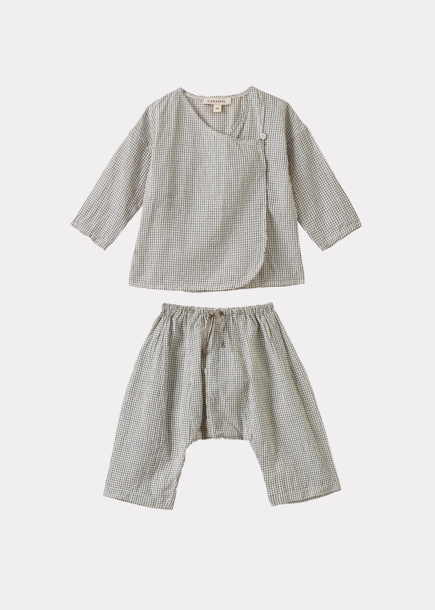 ACORUS BABY TOP AND TROUSERS SET - BLACK CHECK