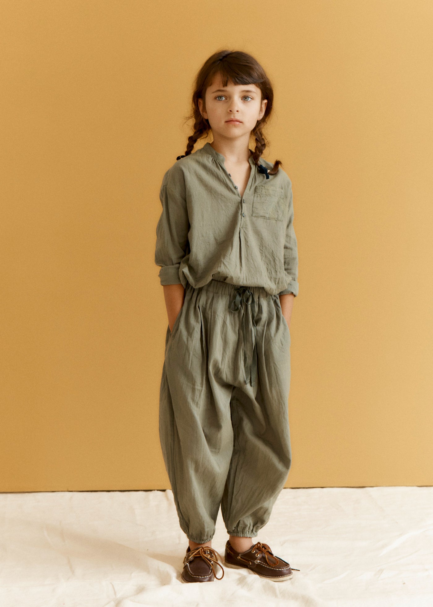 BALLOON CHILDREN'S COTTON TROUSERS - KHAKI