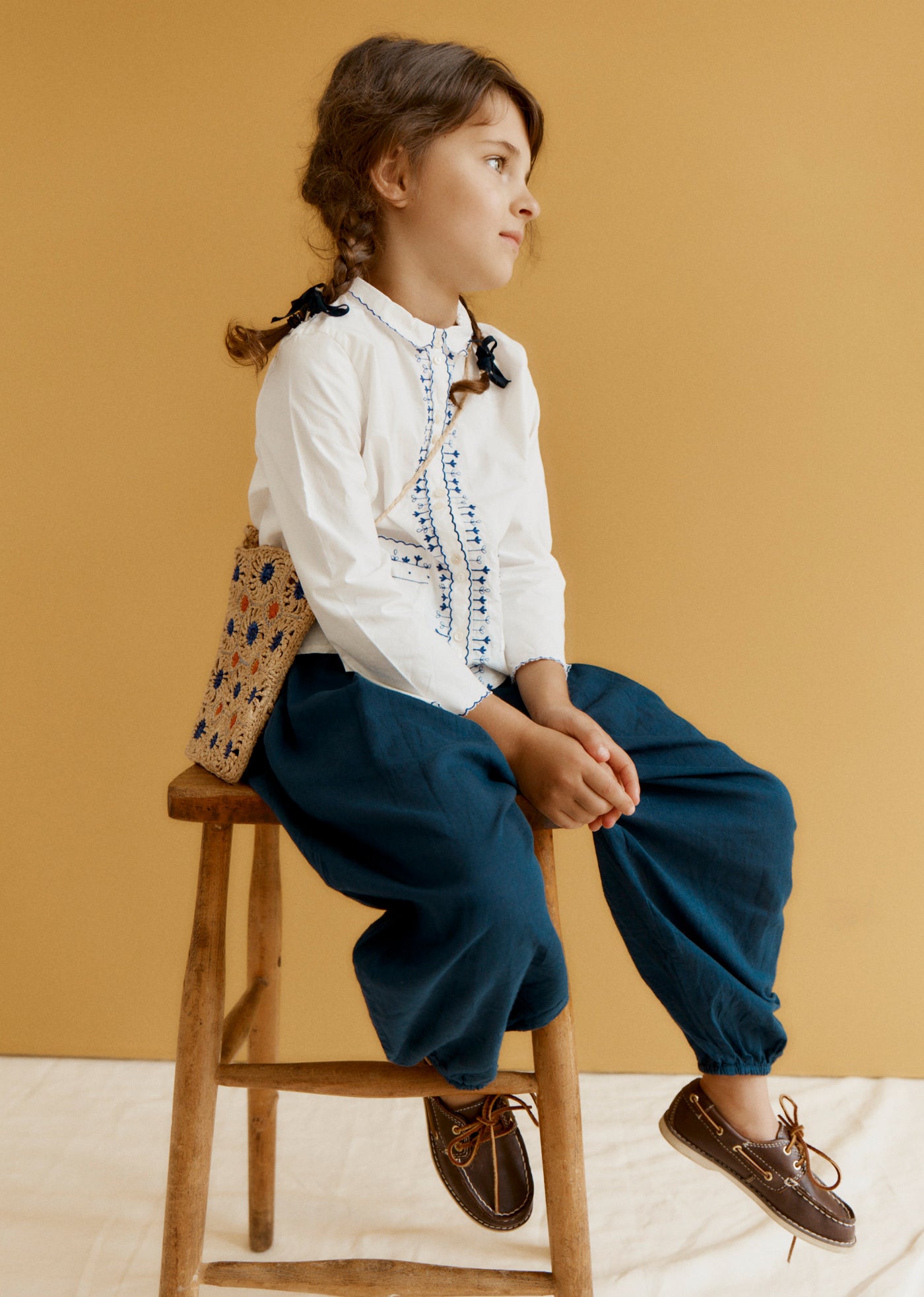 BALLOON CHILDREN'S COTTON TROUSERS - NAVY