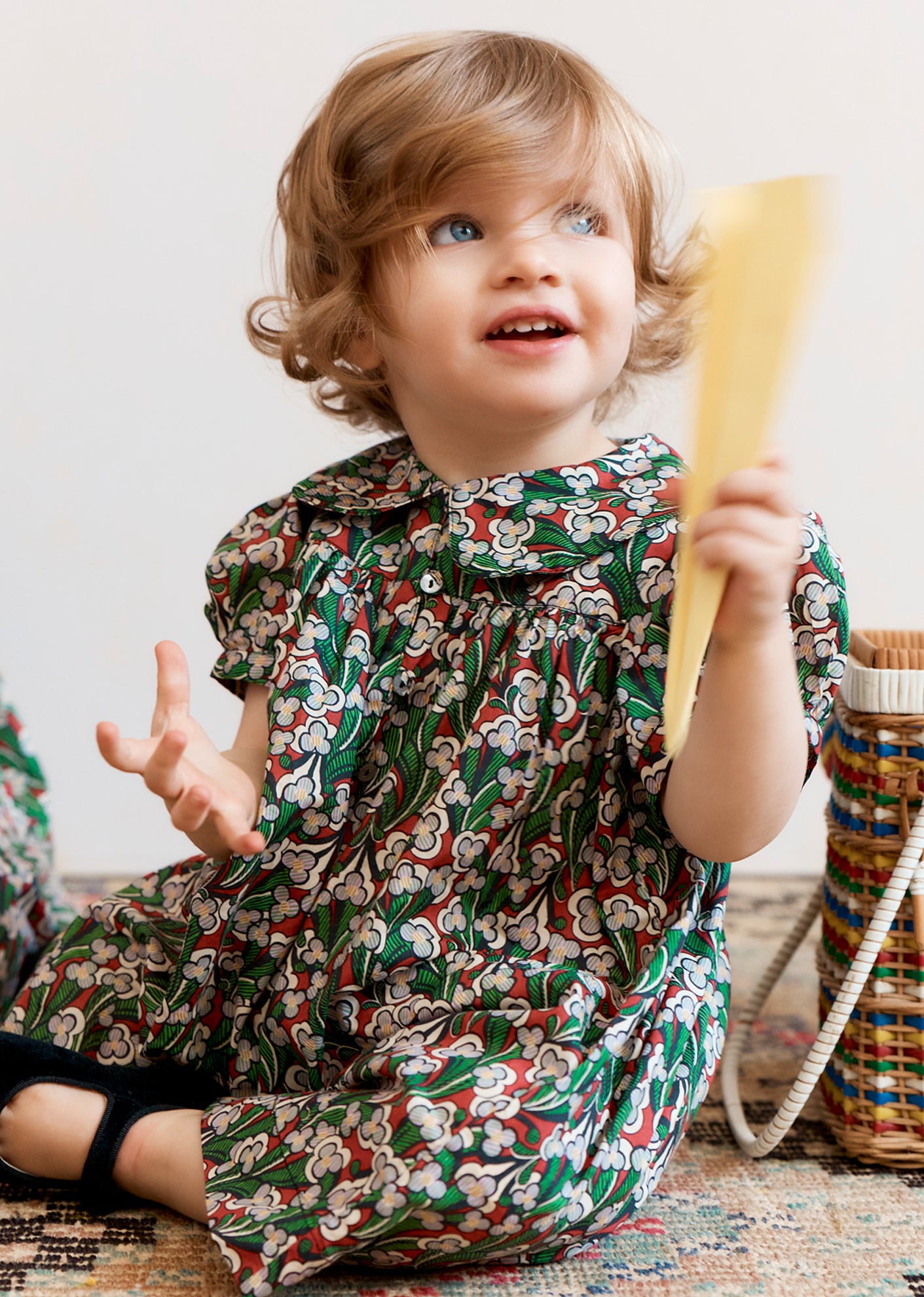 NINA BABY GIRL'S DRESS AND BLOOMERS SET - LIBERTY LAITH PRINT