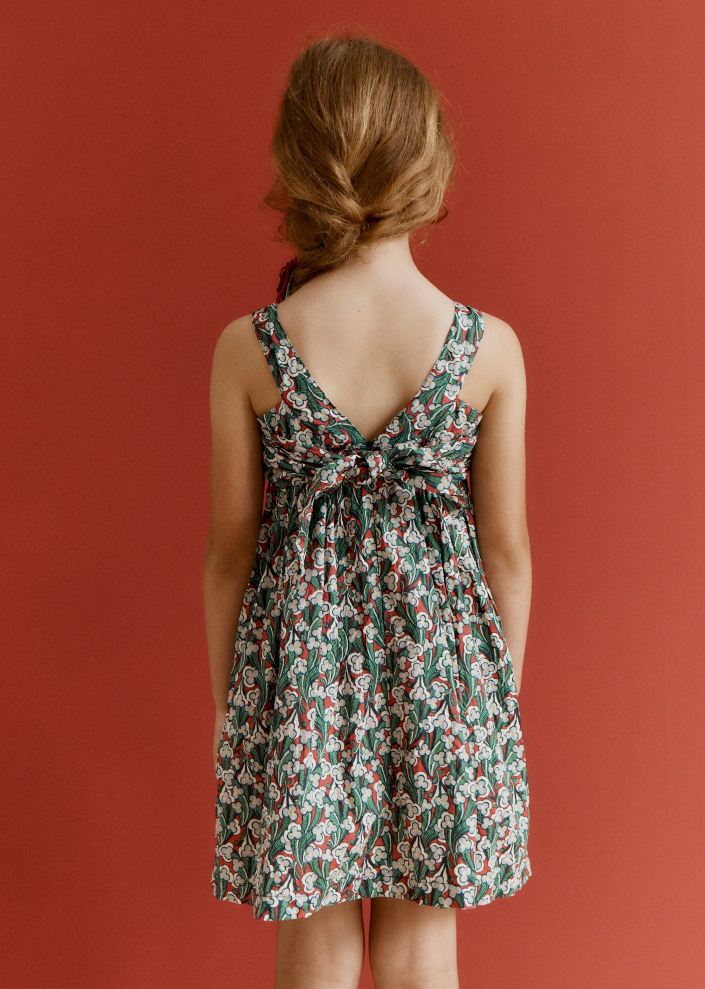 ABELIA GIRL'S COTTON DRESS - LIBERTY LAITH PRINT