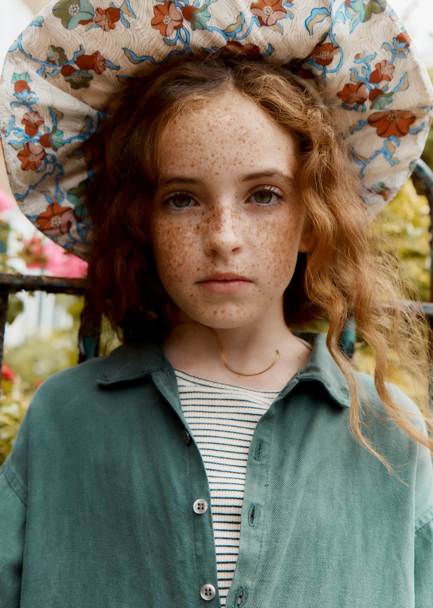 KISHON CHILDREN'S COTTON T-SHIRT - NAVY / CREAM