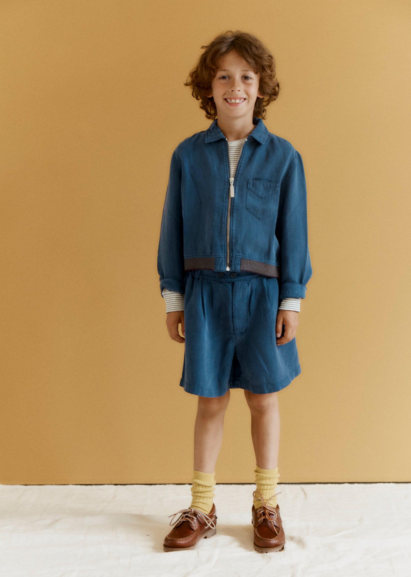 TARRA CHILDREN'S LINEN SHORTS - NAVY