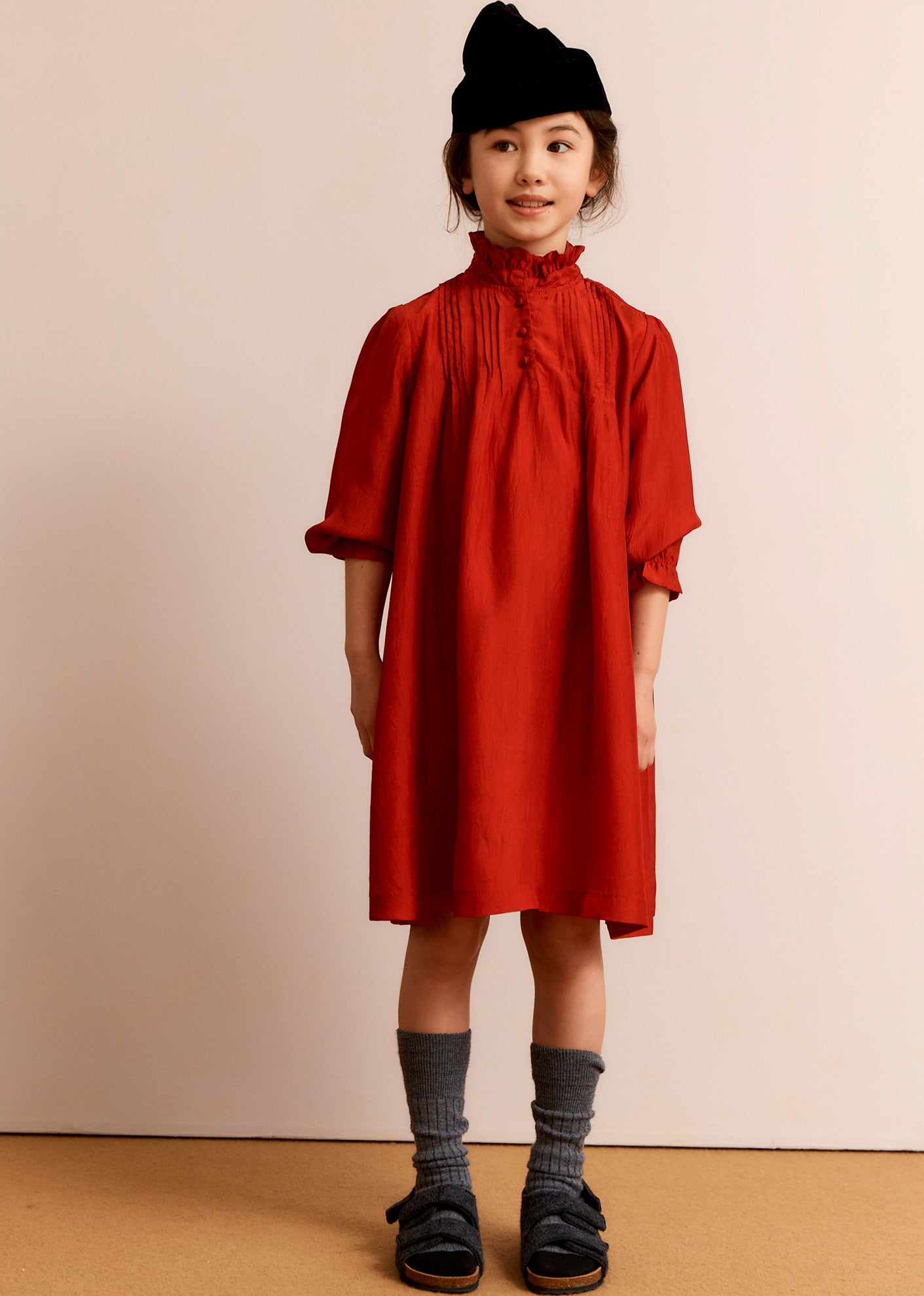 PTELEA GIRL'S DRESS - REDCURRANT