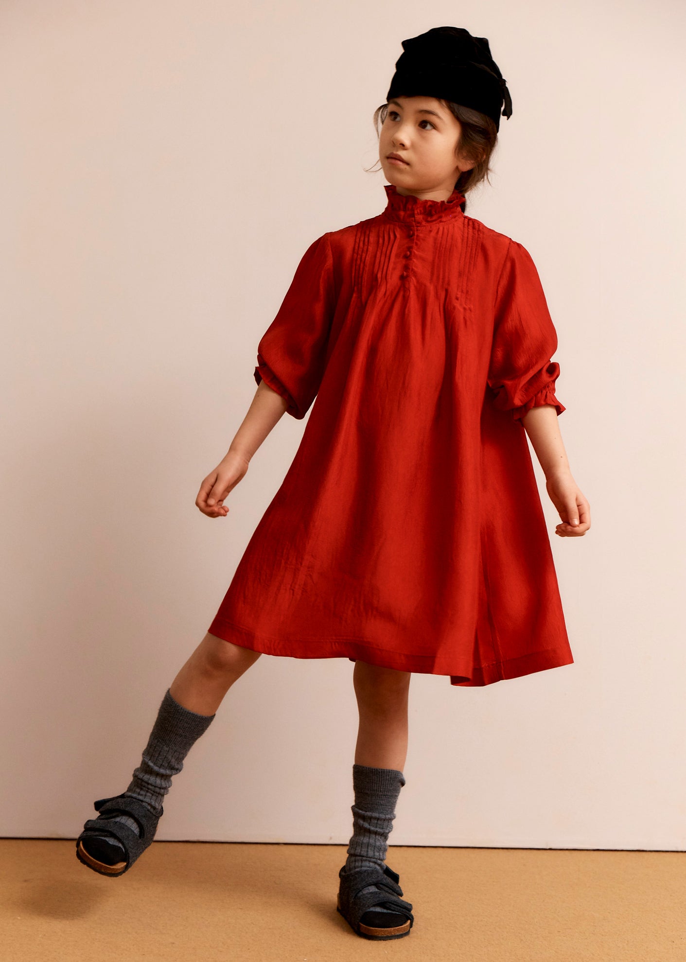 PTELEA GIRL'S DRESS - REDCURRANT