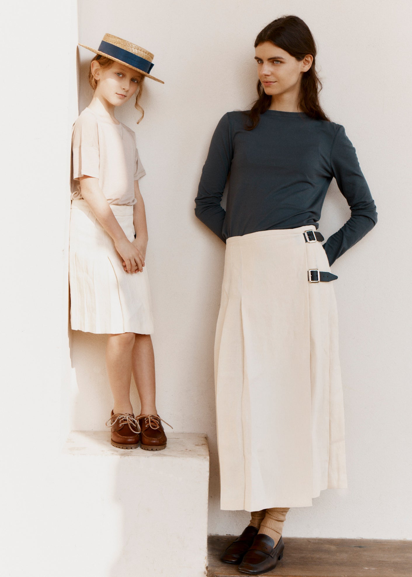 WOMEN'S LINEN KILT - OYSTER